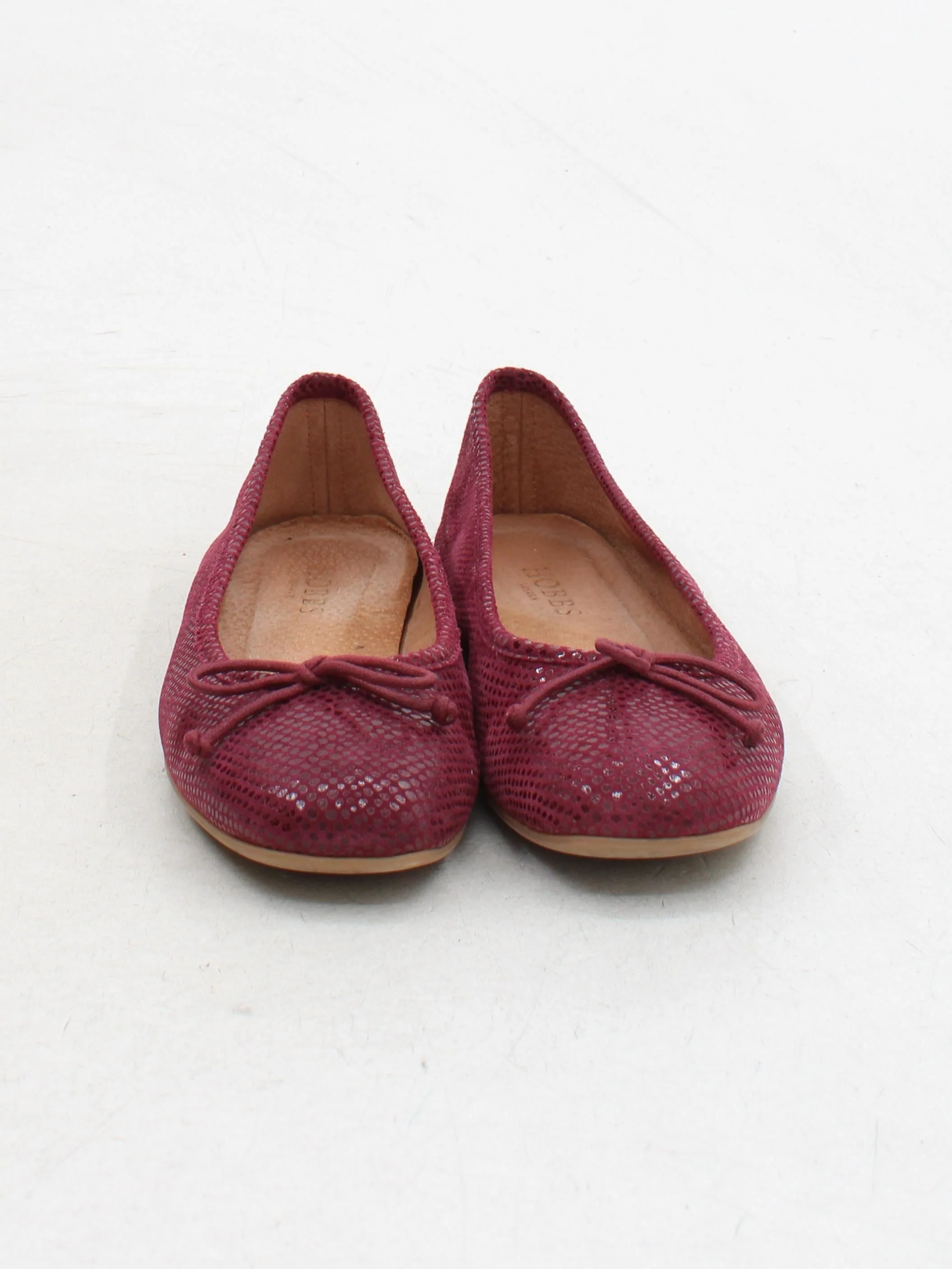 Hobbs Women's Flat Shoes UK 6 Red 100% Suede Ballet - Image 2