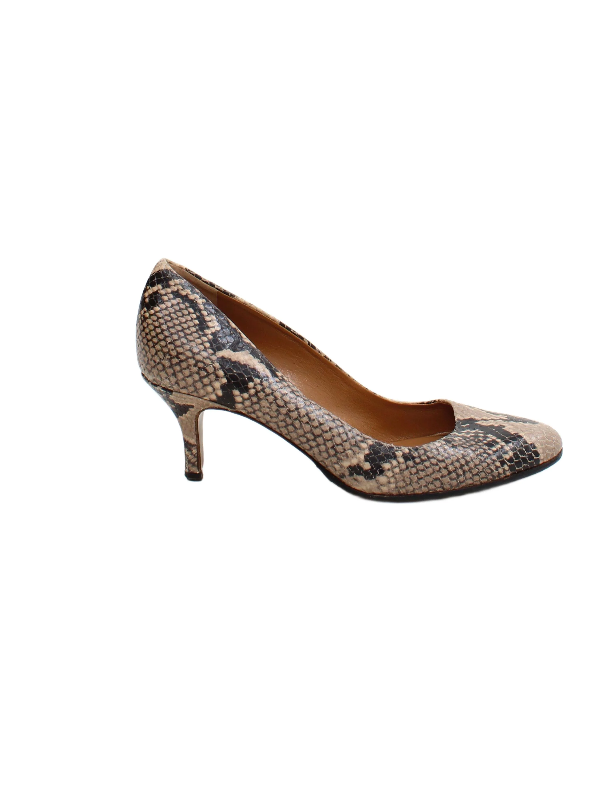 Hobbs Women's Heels UK 5 Multi Animal Print 100% Leather Court