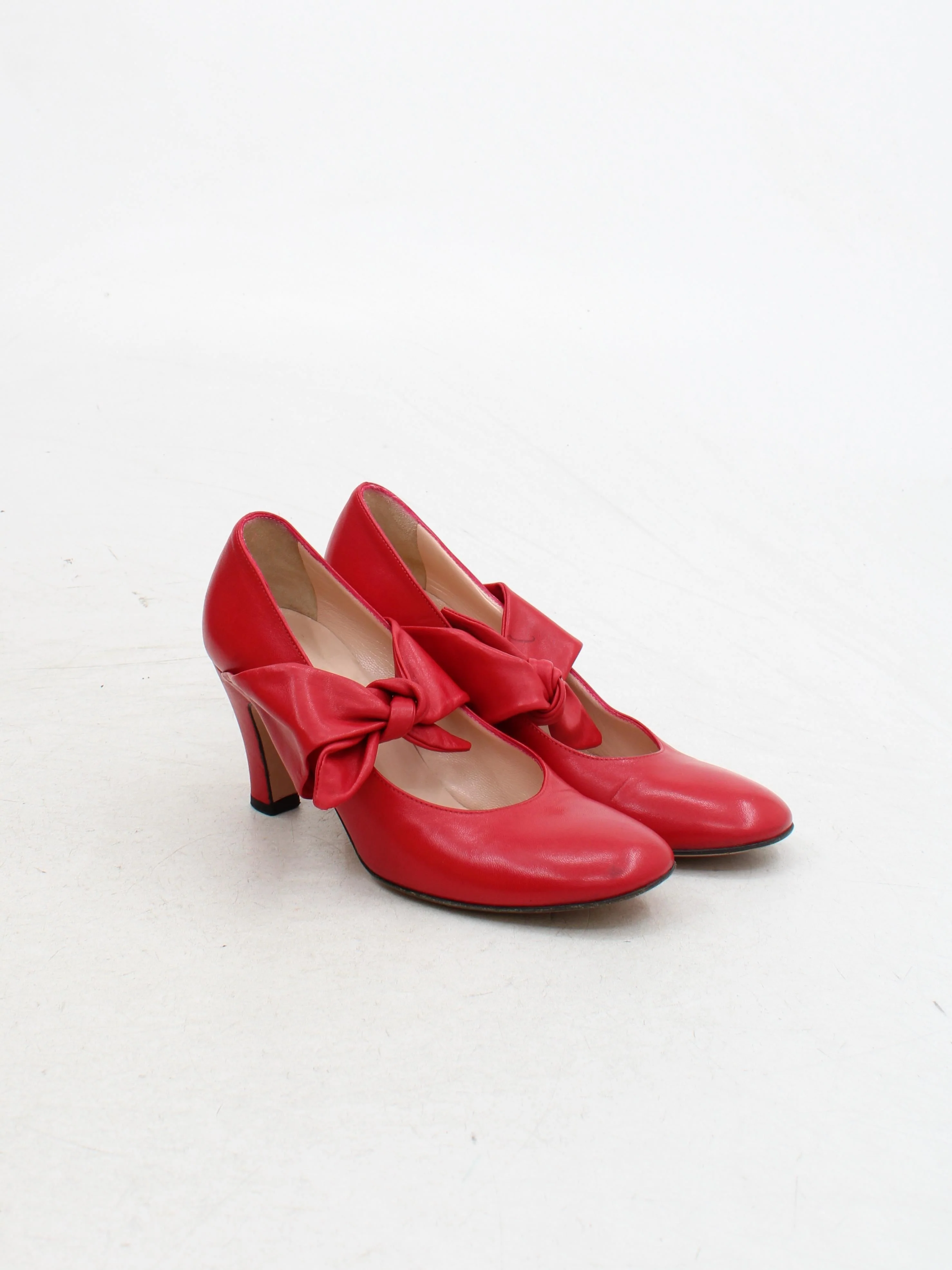 Hobbs Women's Heels UK 5 Red 100% Leather Court - Image 4