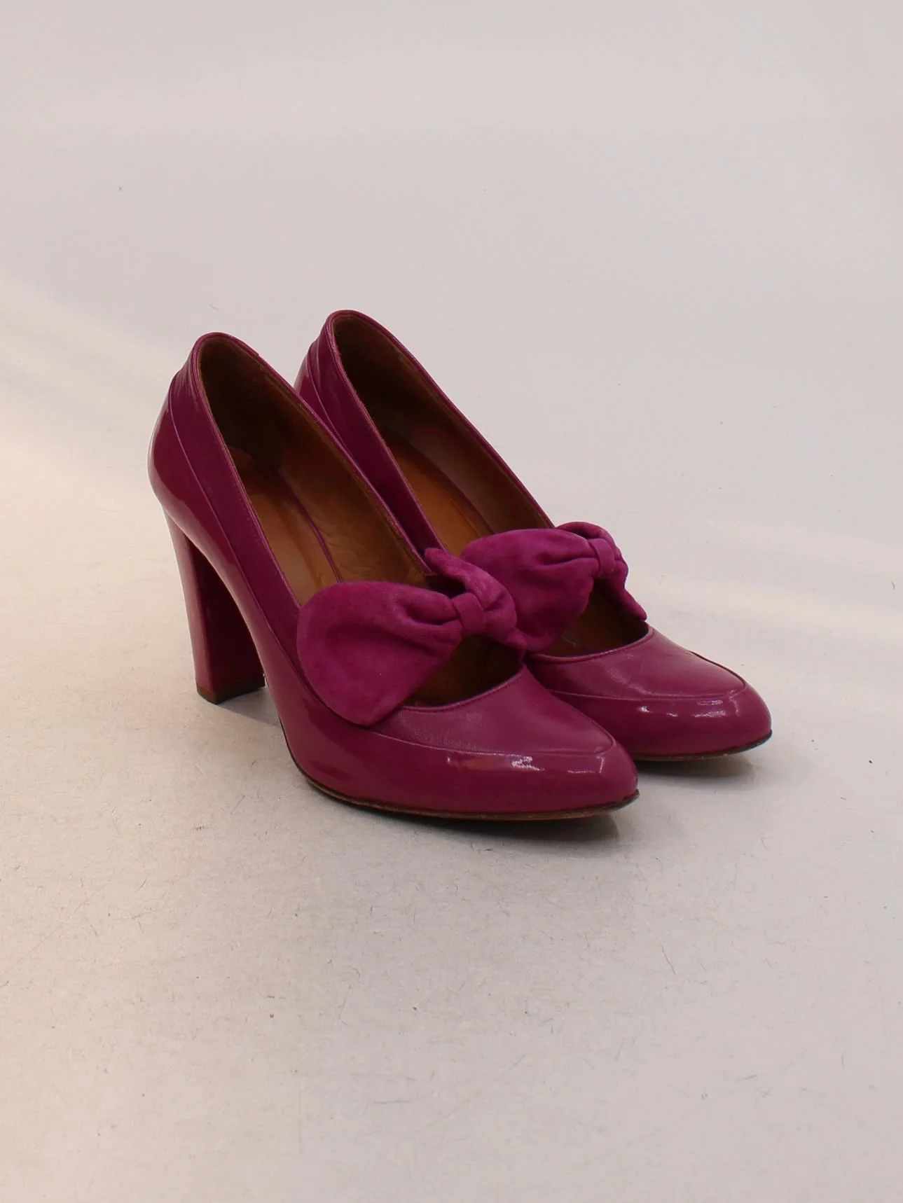 Hobbs Women's Heels UK 7 Pink Leather with Suede Court - Image 4