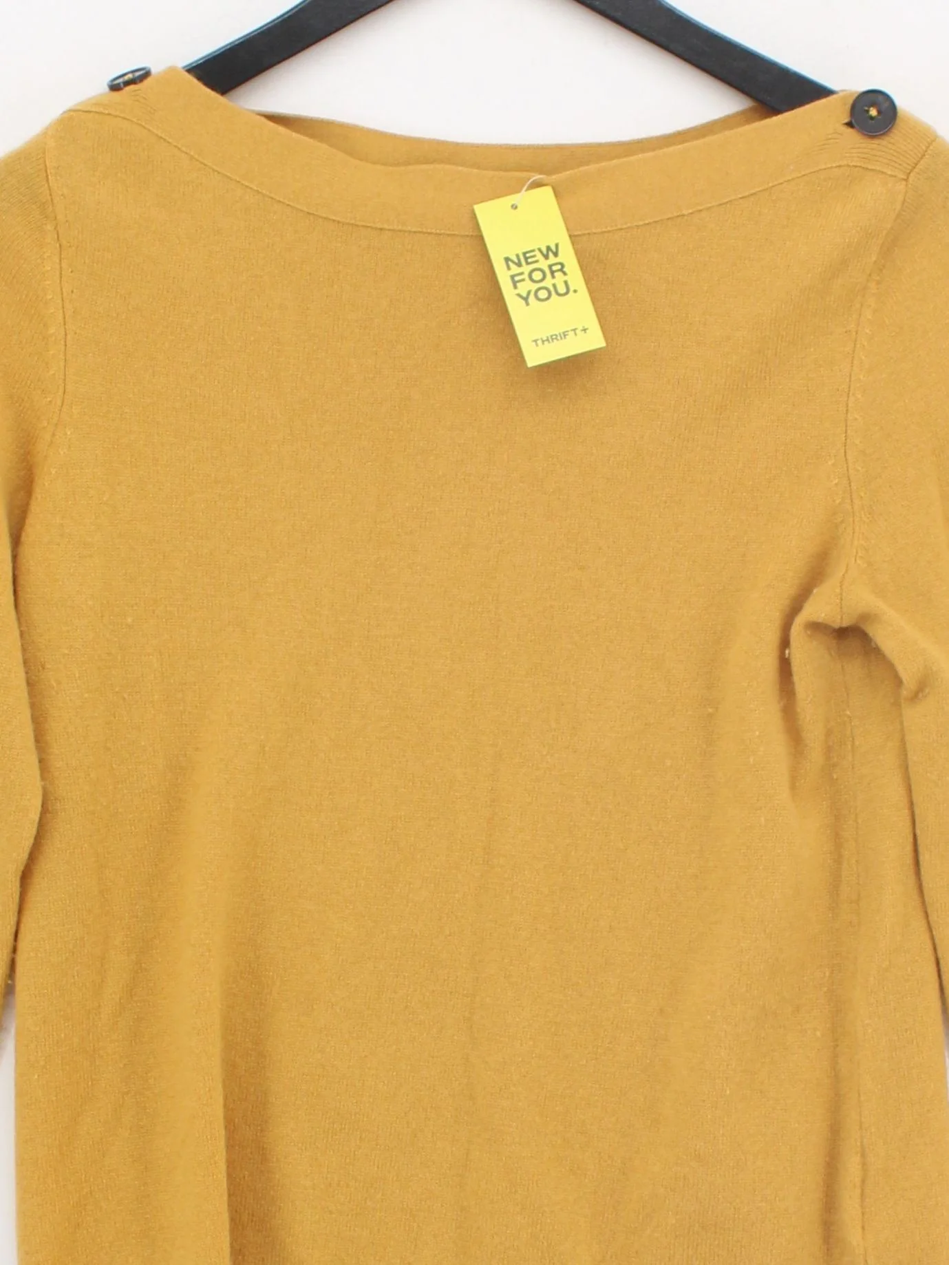 Hobbs Women's Jumper S Yellow 100% Other Crew Neck Pullover - Image 3