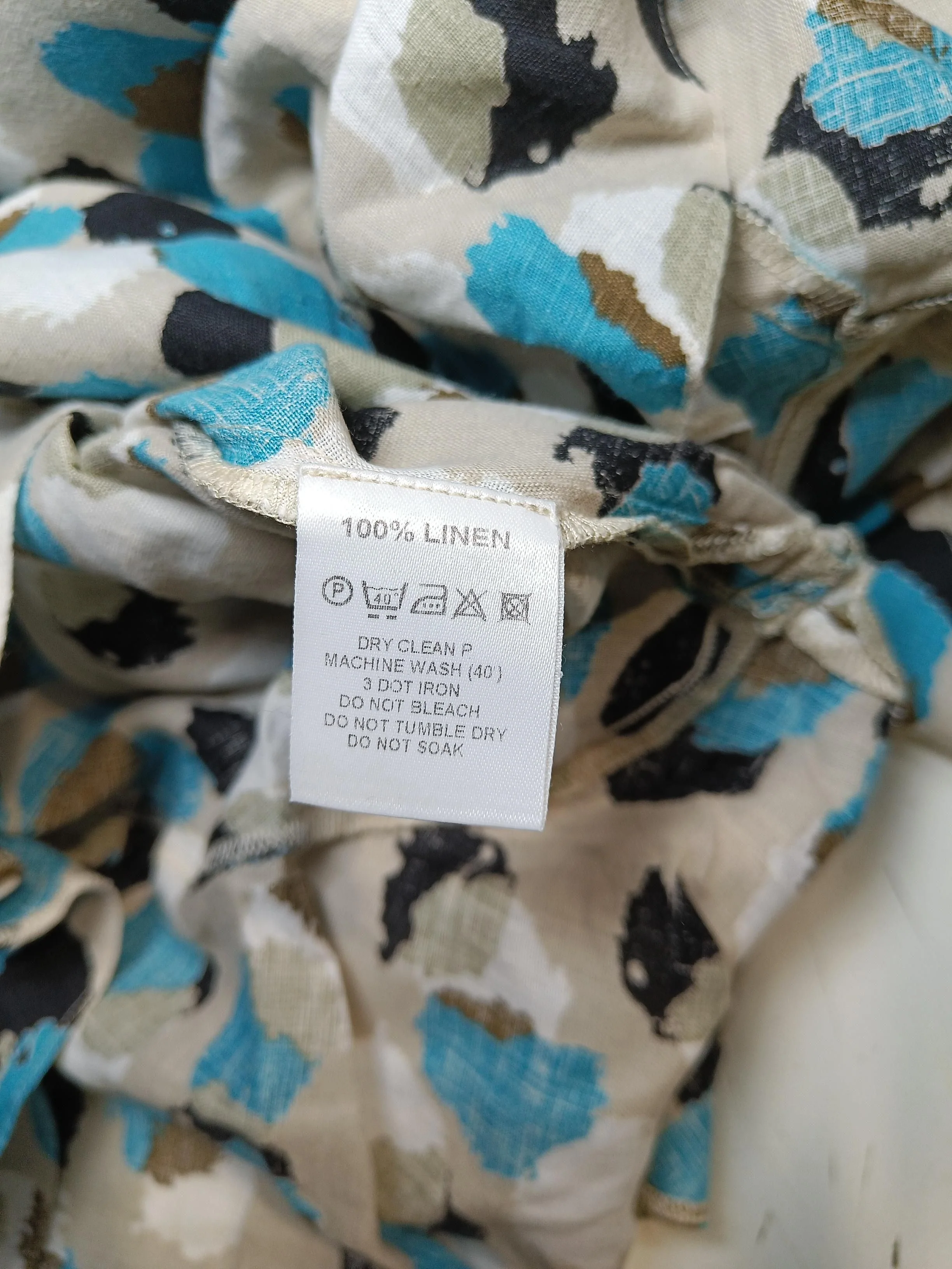 Hobbs Women's Mini Skirt UK 16 Multi Geometric 100% Linen Short Mini - Image 6