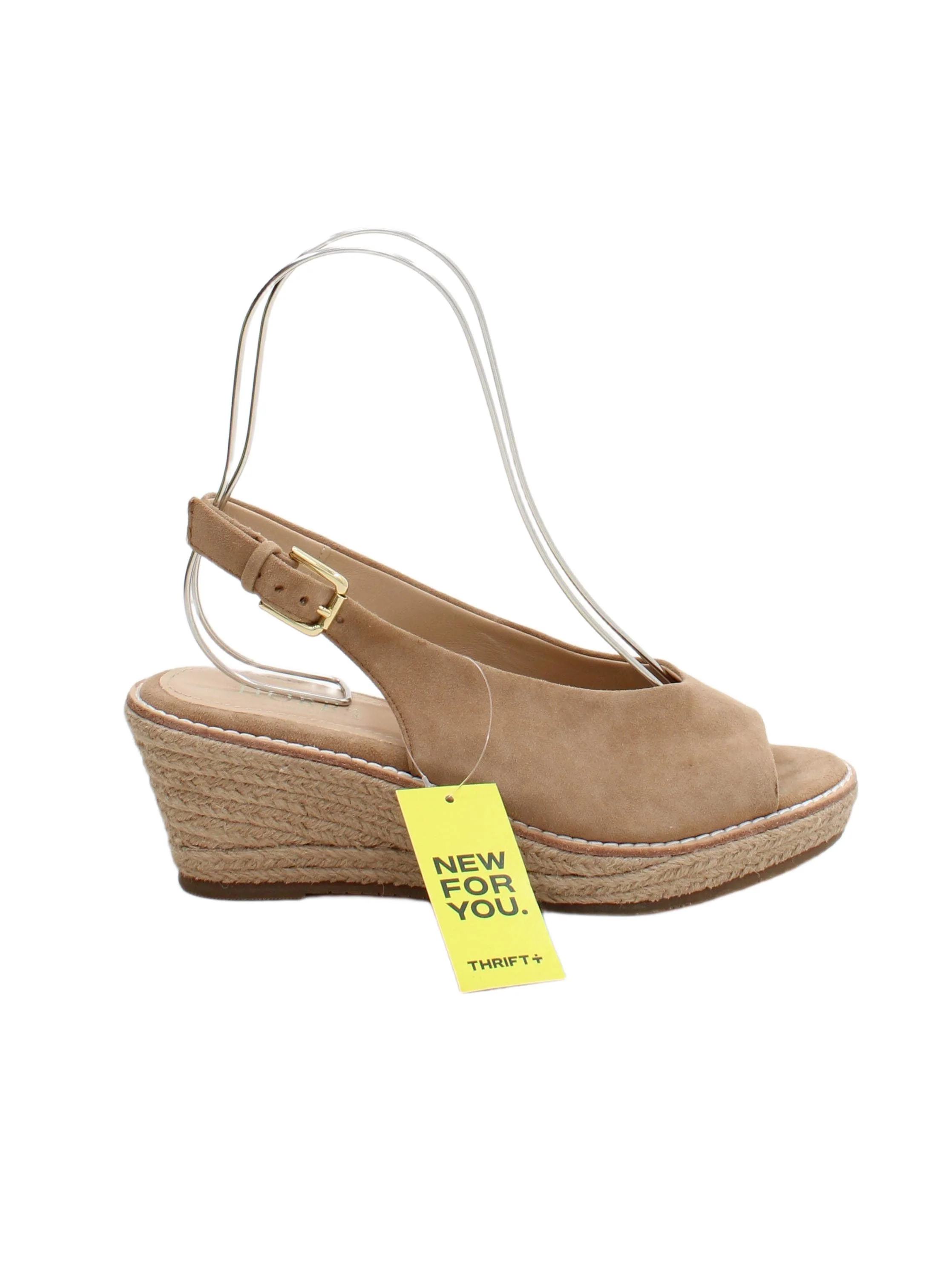 Hobbs Women's Sandals UK 4 Tan 100% Suede Espadrille