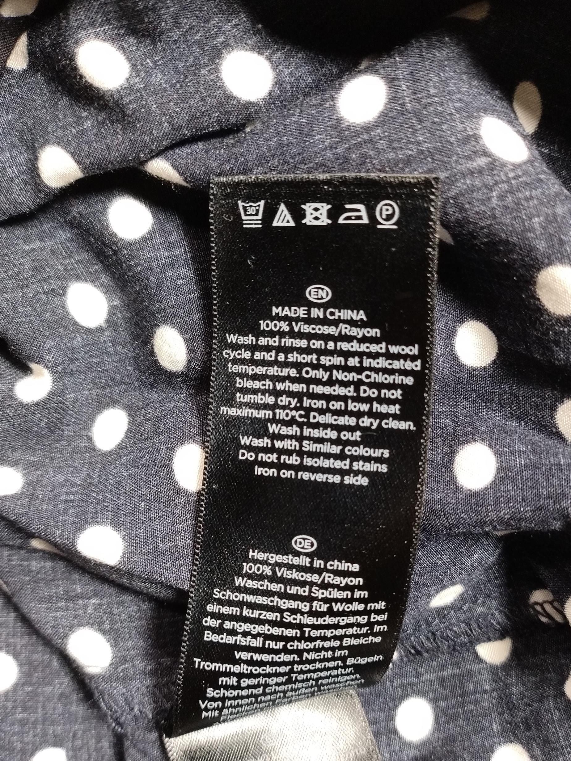 Hobbs Women's Shirt UK 10 Black Polkadot 100% Viscose Long Sleeve Collared Basic - Image 6