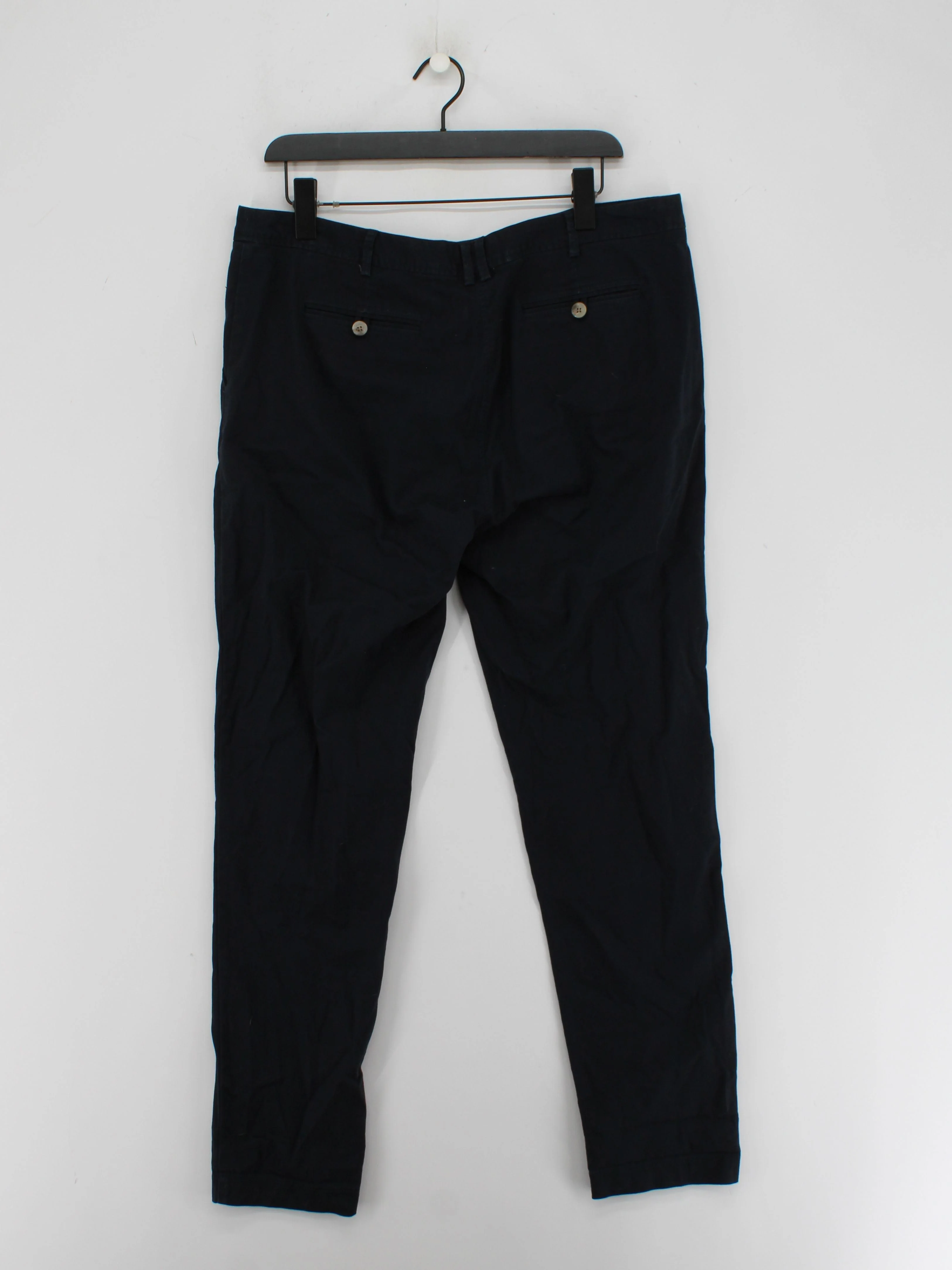 Hobbs Women's Trousers UK 14 Black Cotton with Elastane Straight Chino - Image 2