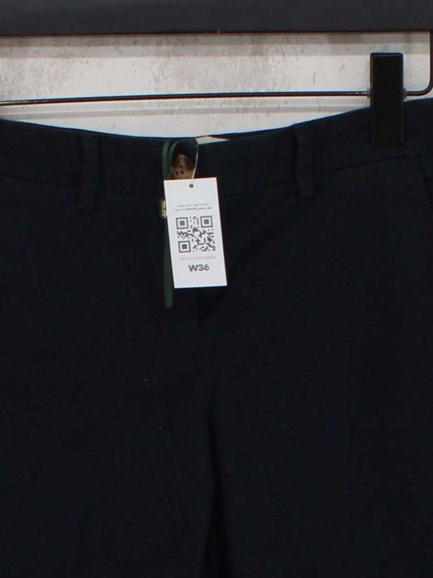 Hobbs Women's Trousers UK 8 Blue Cotton with Elastane, Polyamide, Nylon Chino - Image 3