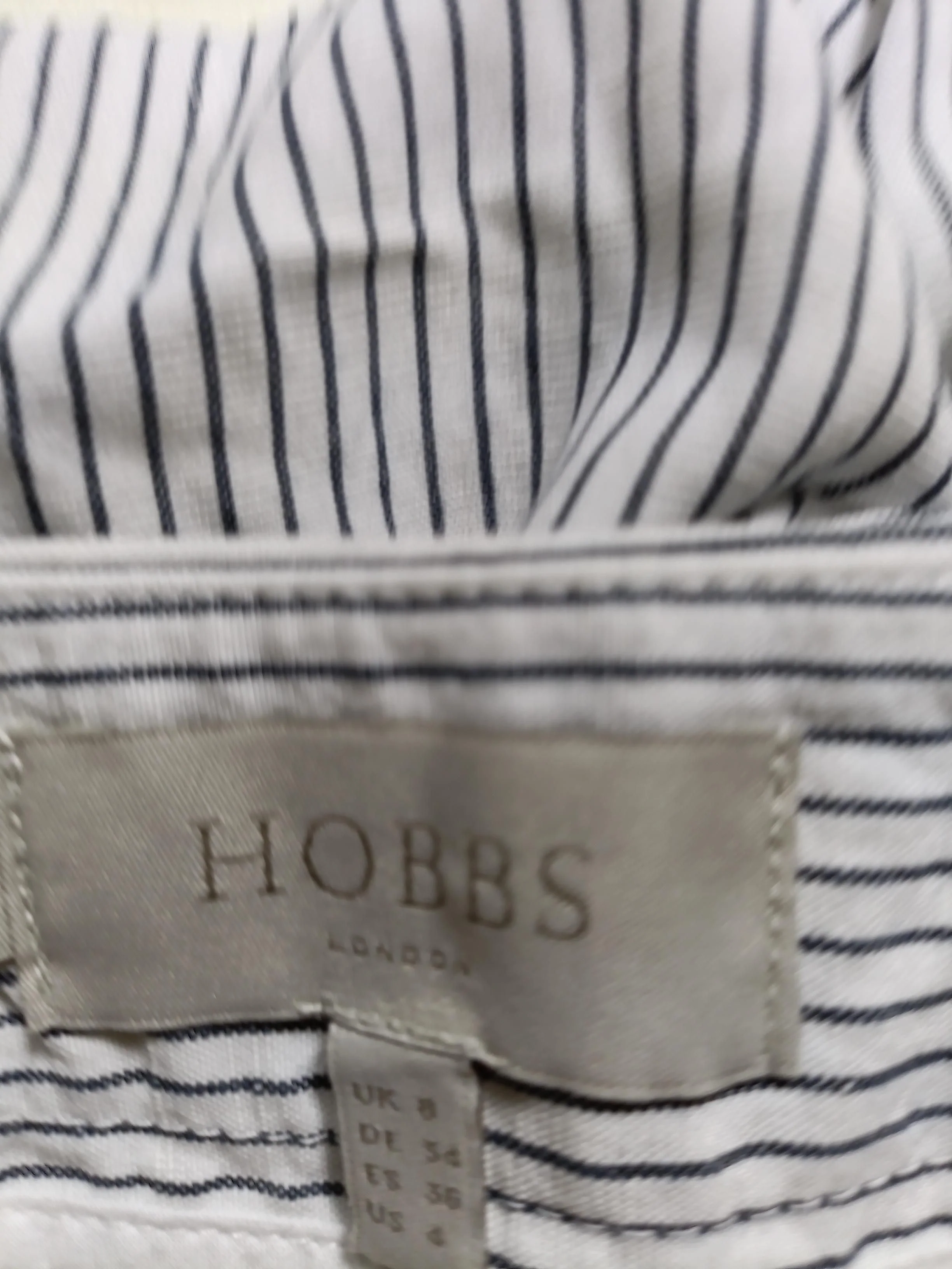 Hobbs Women's Trousers UK 8 White Lyocell Modal with Linen, Cotton Cropped - Image 5