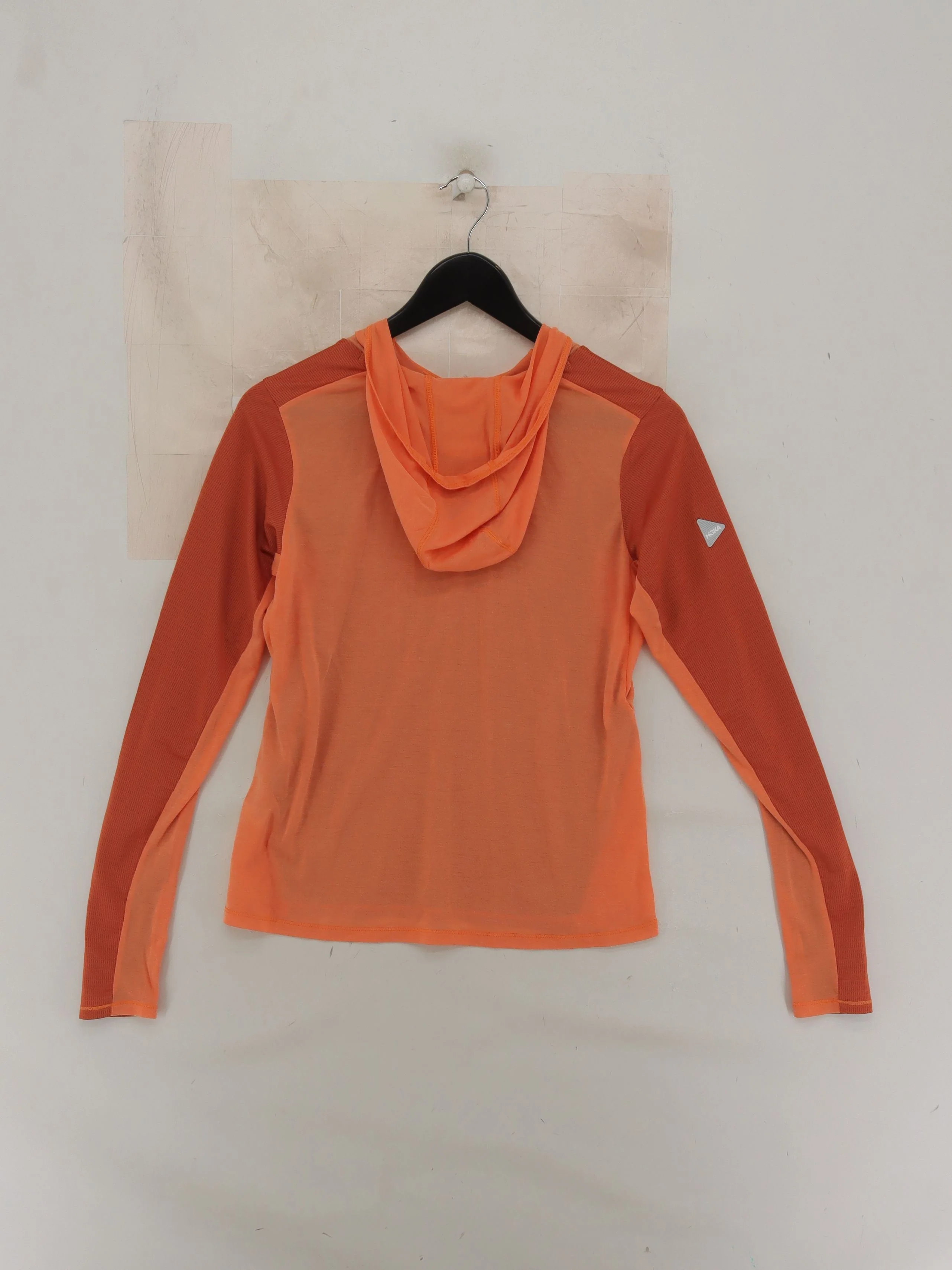 Hoka Women's Hoodie S Orange Polyester with Elastane, Lyocell Modal Pullover - Image 2
