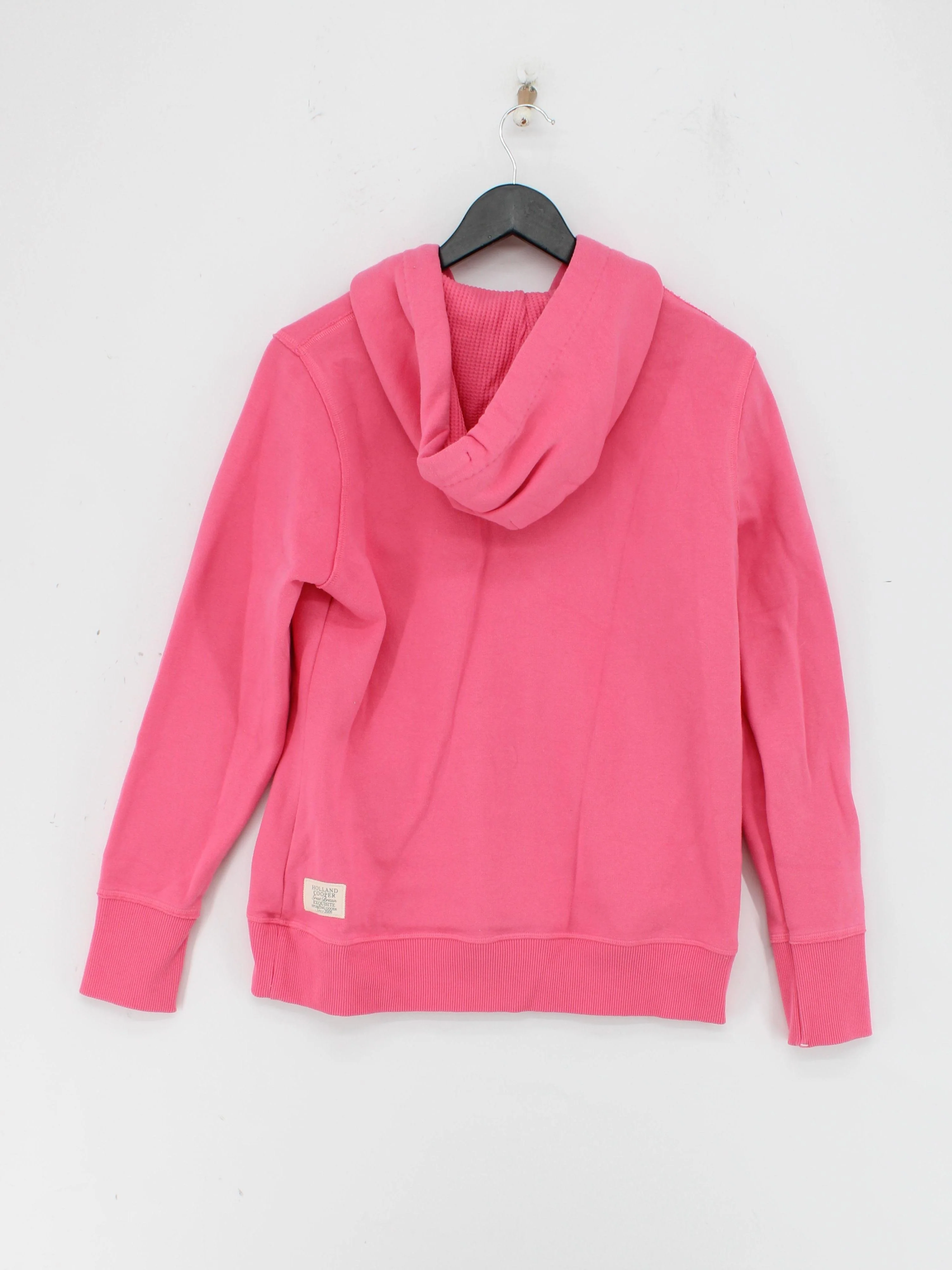 Holland Cooper Women's Hoodie M Pink Cotton with Polyester Pullover - Image 2