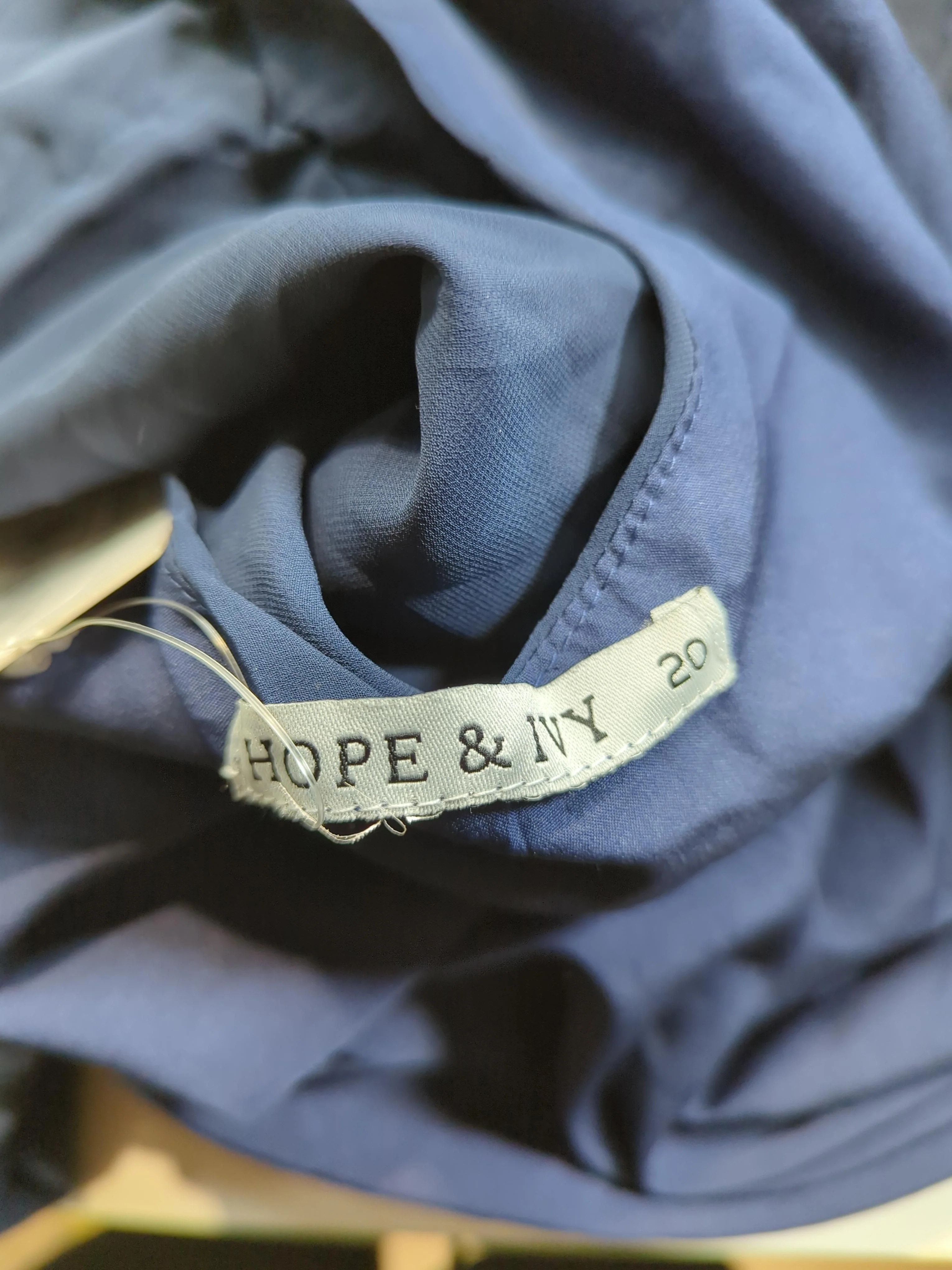 Hope & Ivy Wrap Midi Dress UK20 in Blue - Image 5