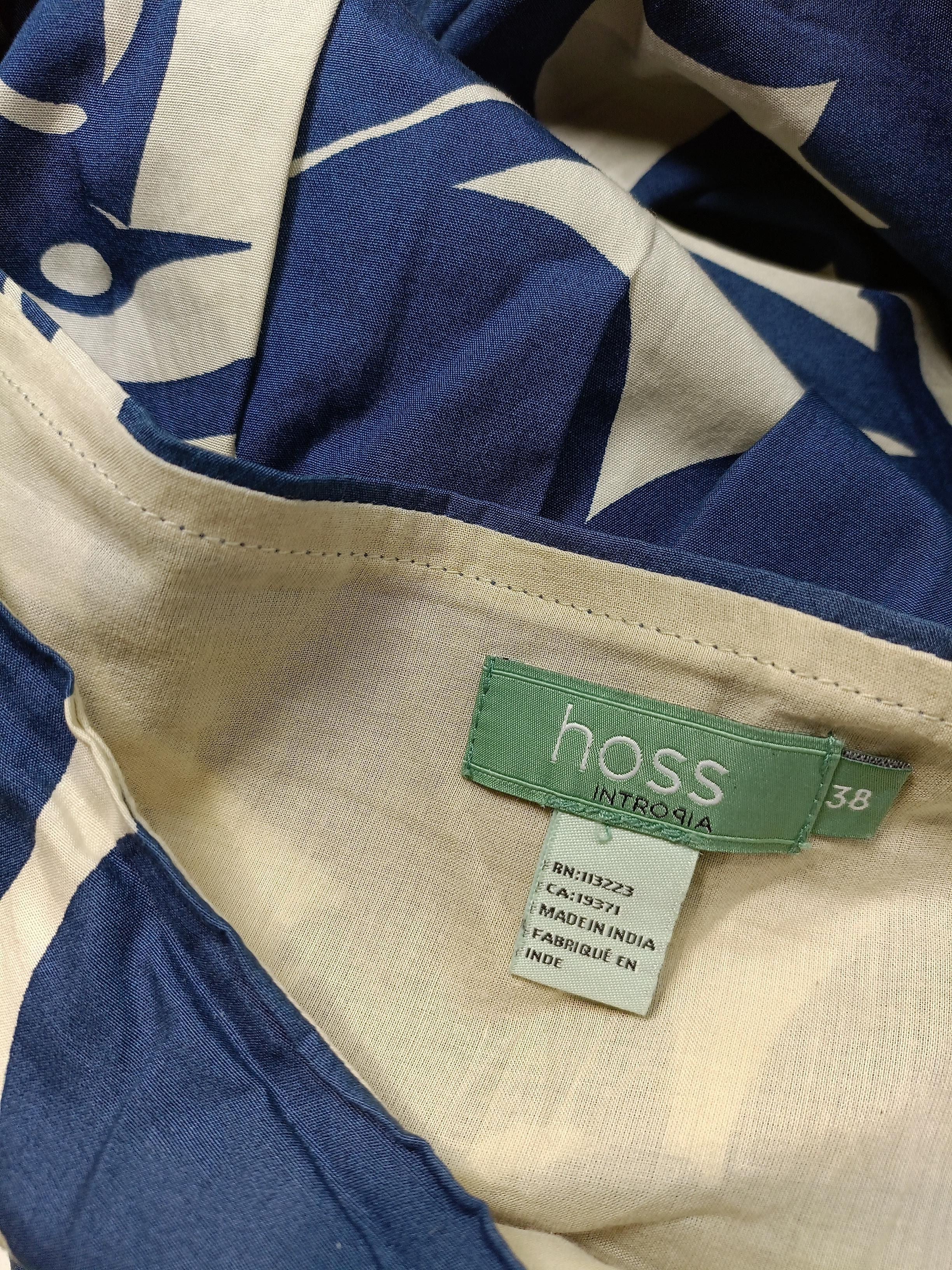 Hoss Intropia Women's Mini Skirt UK 10 Blue Floral 100% Cotton Short Mini - Image 6