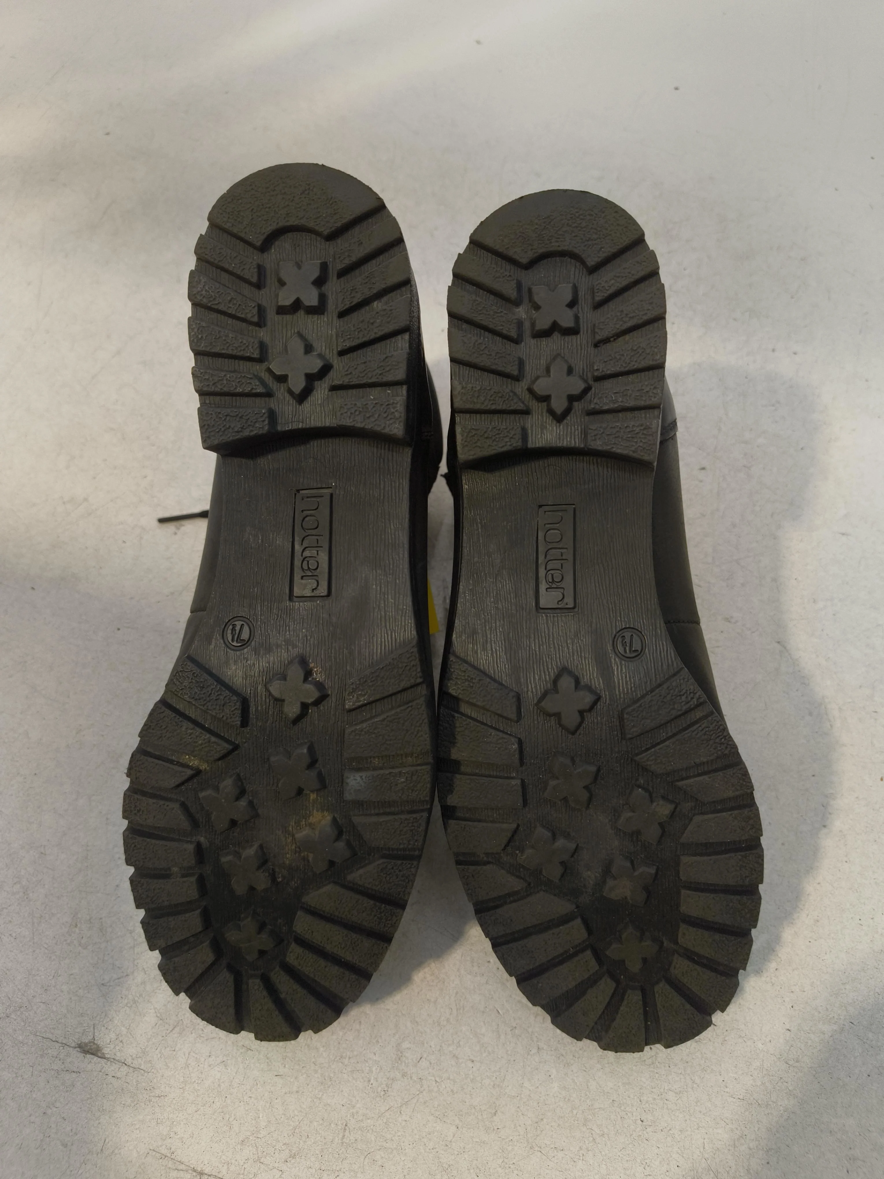 Hotter Men's Boots UK 7.5 Black Leather with Suede Combat - Image 7