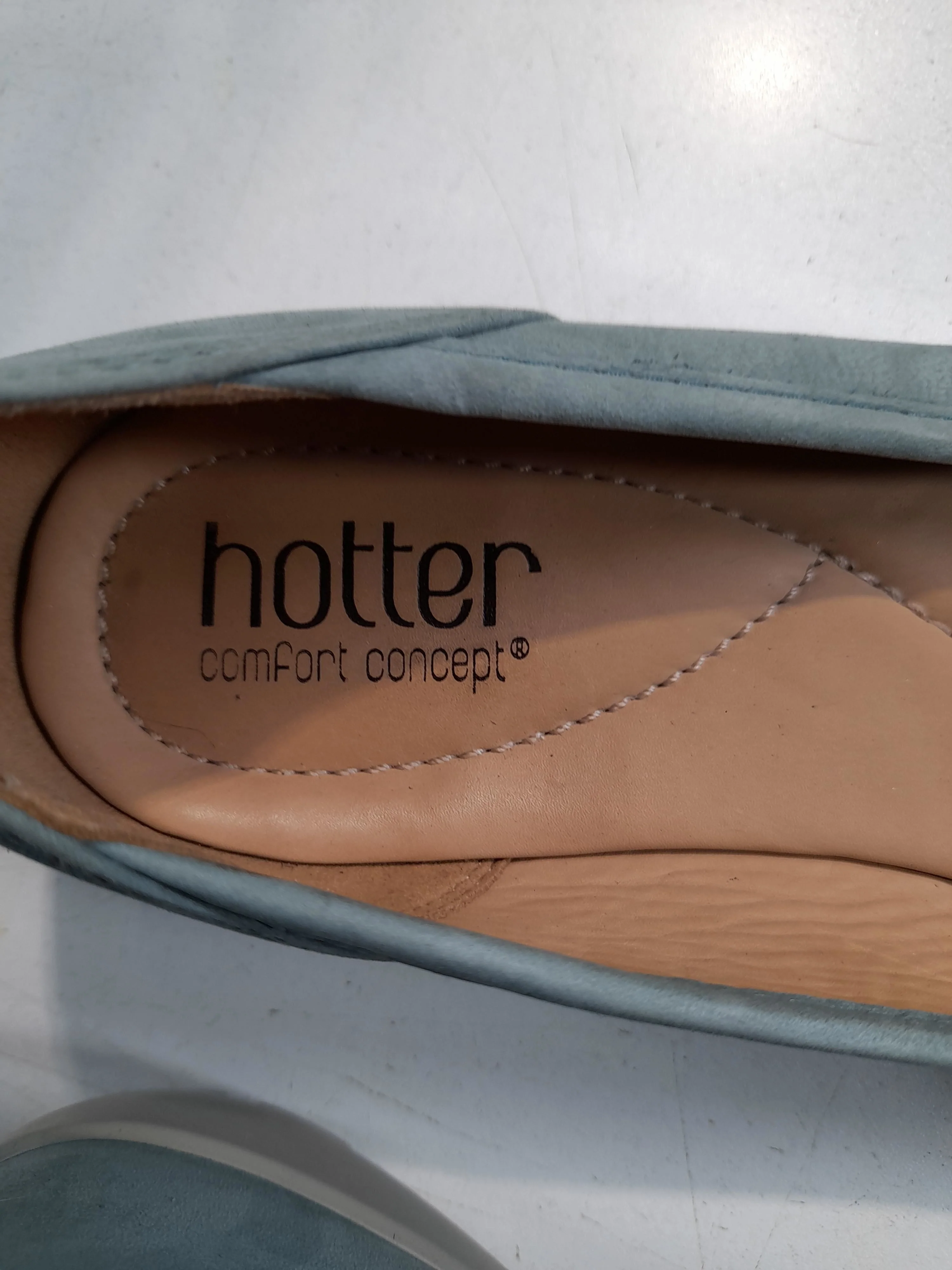 Hotter Women's Flat Shoes UK 6 Blue 100% Suede Ballet - Image 9