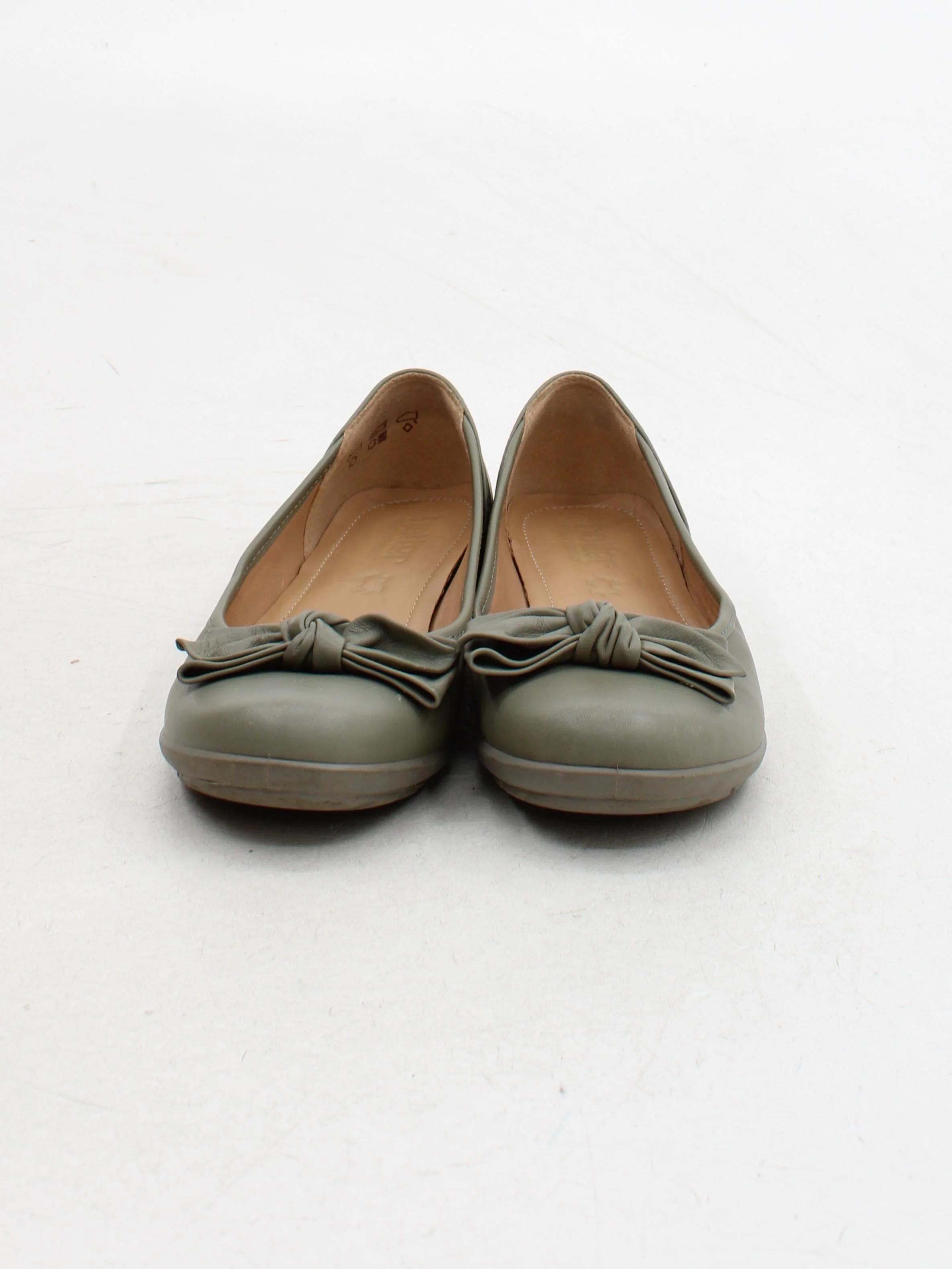 Hotter Women's Flat Shoes UK 6 Green 100% Leather Ballet - Image 2