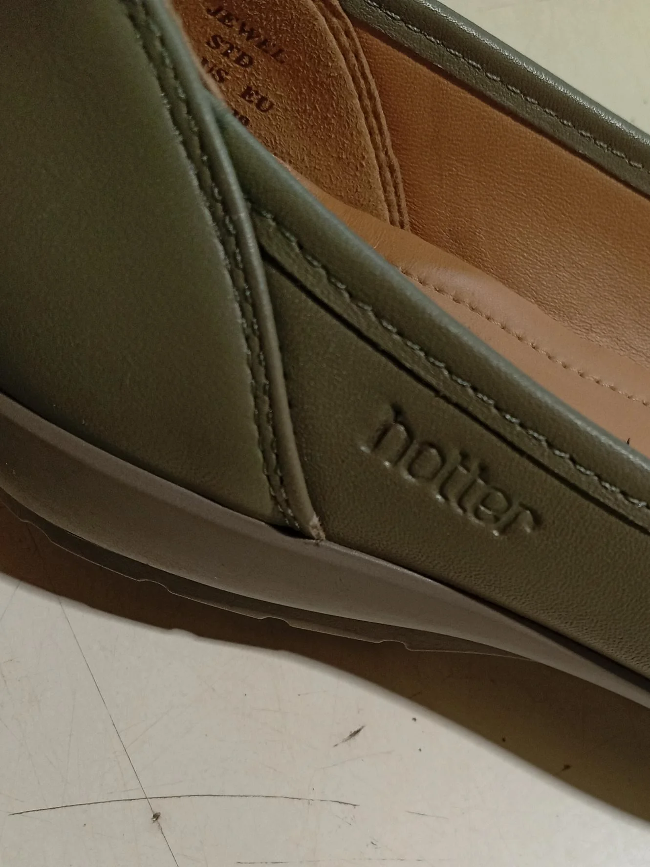 Hotter Women's Flat Shoes UK 6 Green 100% Leather Ballet - Image 9