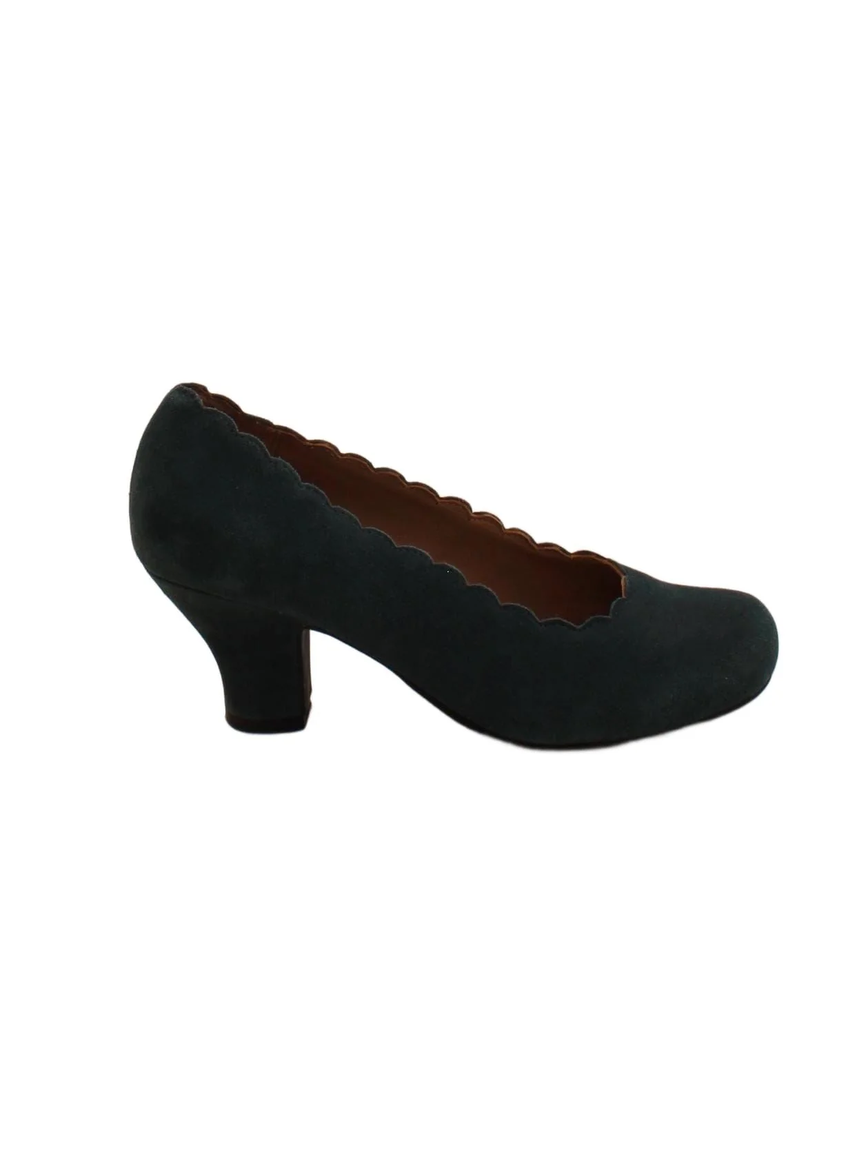 Hotter Women's Heels UK 5 Green 100% Suede Court