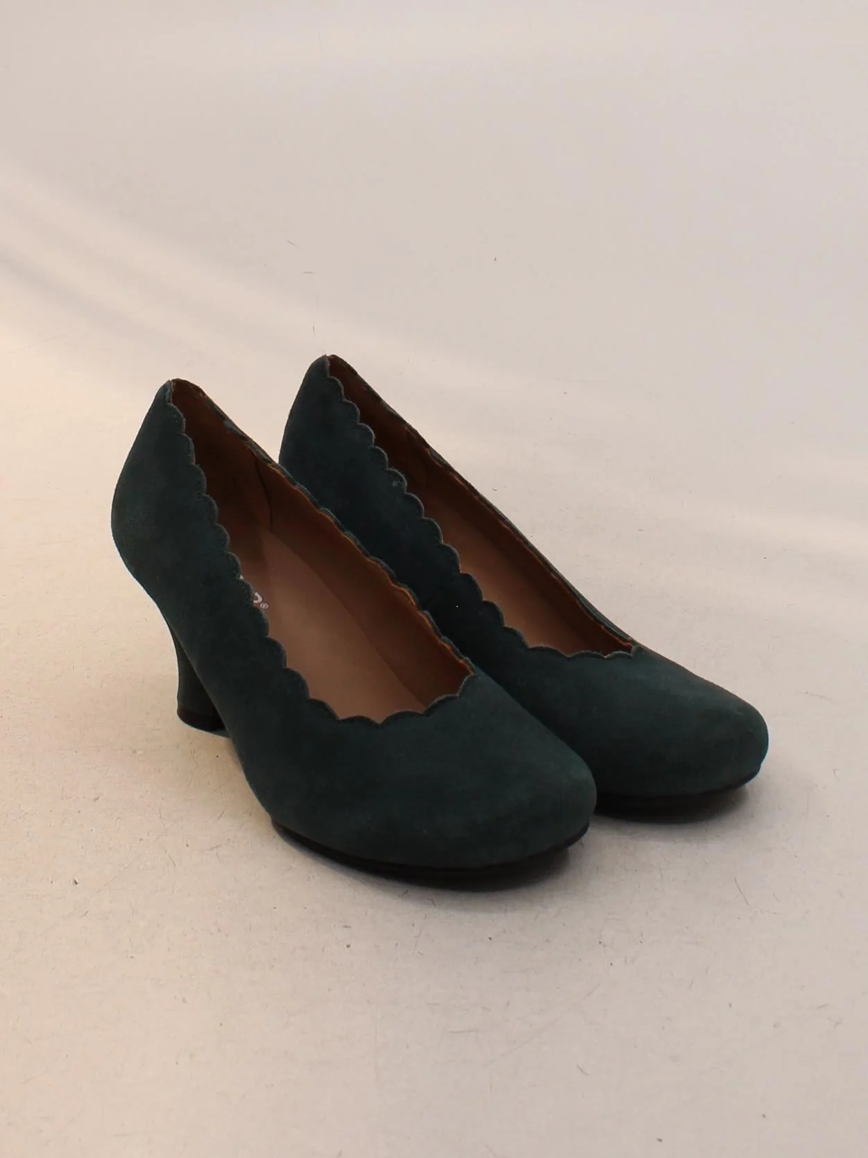 Hotter Women's Heels UK 5 Green 100% Suede Court - Image 4