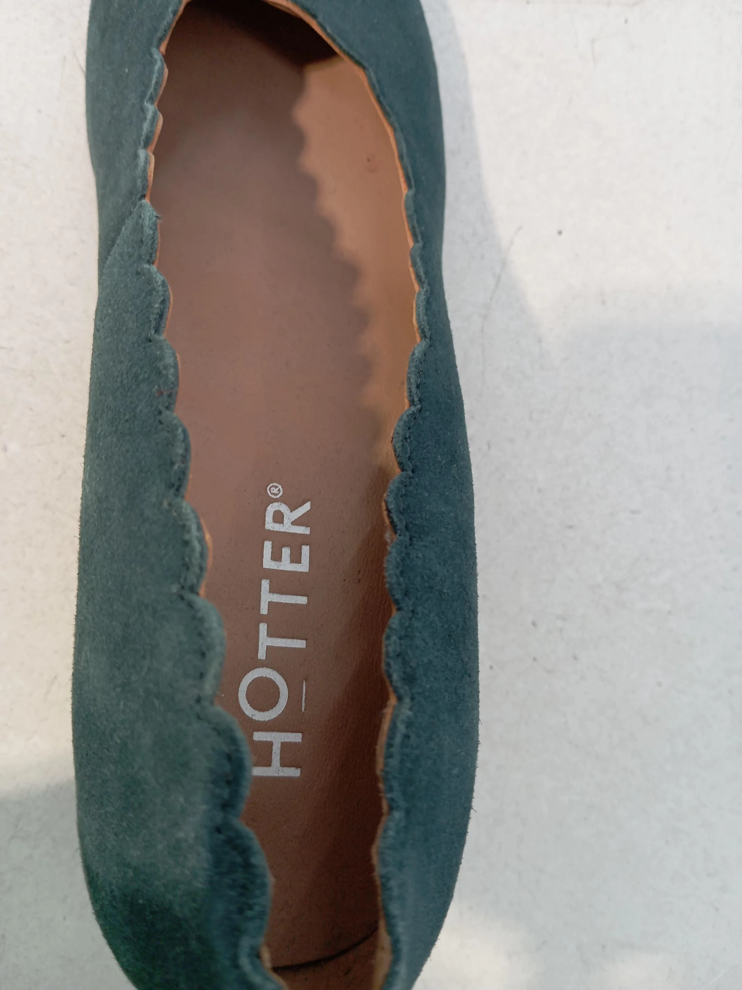 Hotter Women's Heels UK 5 Green 100% Suede Court - Image 6