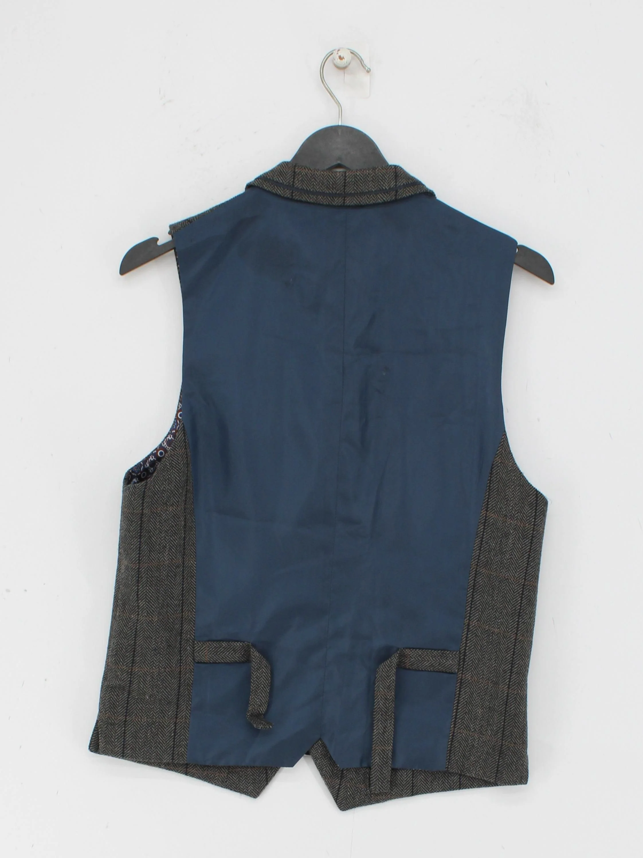 House Of Cavani Men's Coat Chest: 34 in Grey Wool with Polyester Overcoat - Image 2
