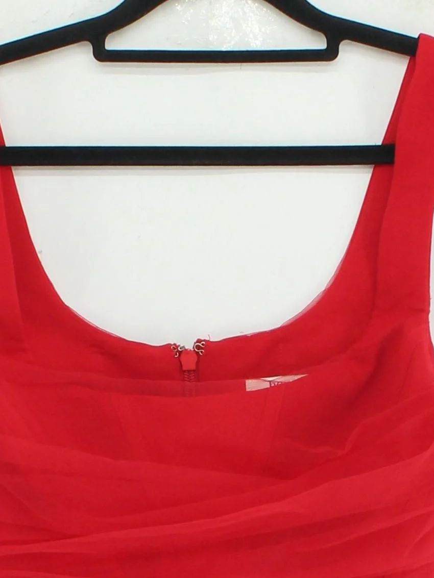 House Of CB London Women's Top S Red Polyamide with Elastane, Polyester Cropped - Image 3