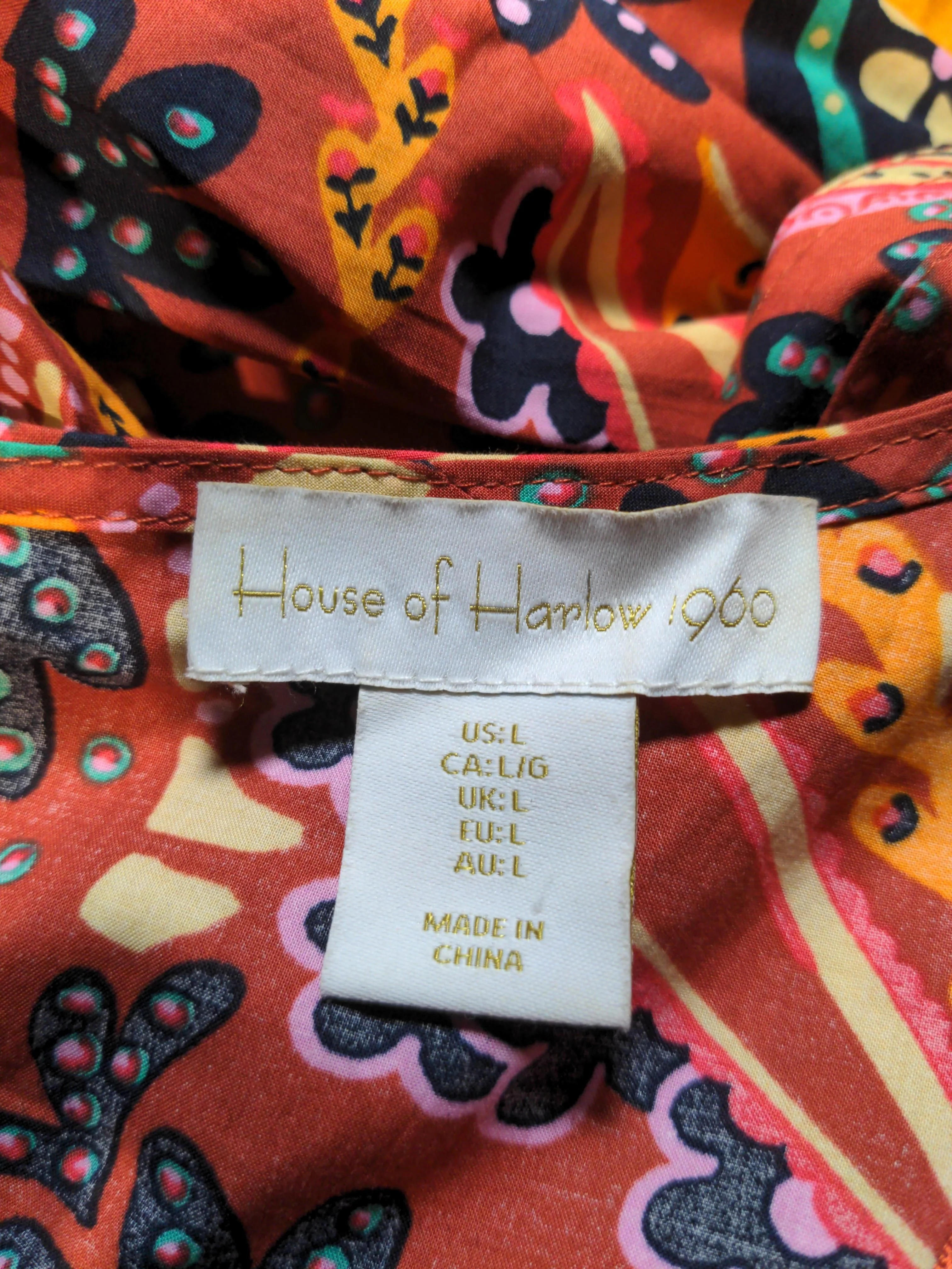 House of Harlow 1960 Wrap Mini Dress L in Multi - Image 5