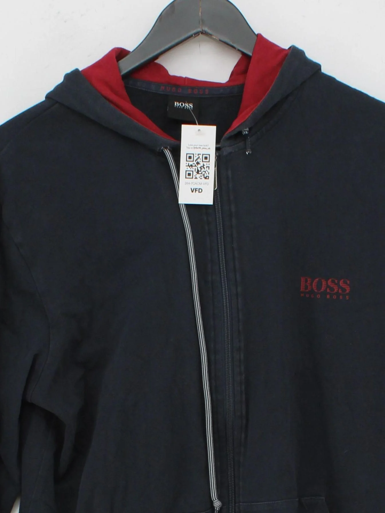 Hugo Boss Men's Hoodie L Blue 100% Cotton Pullover - Image 3