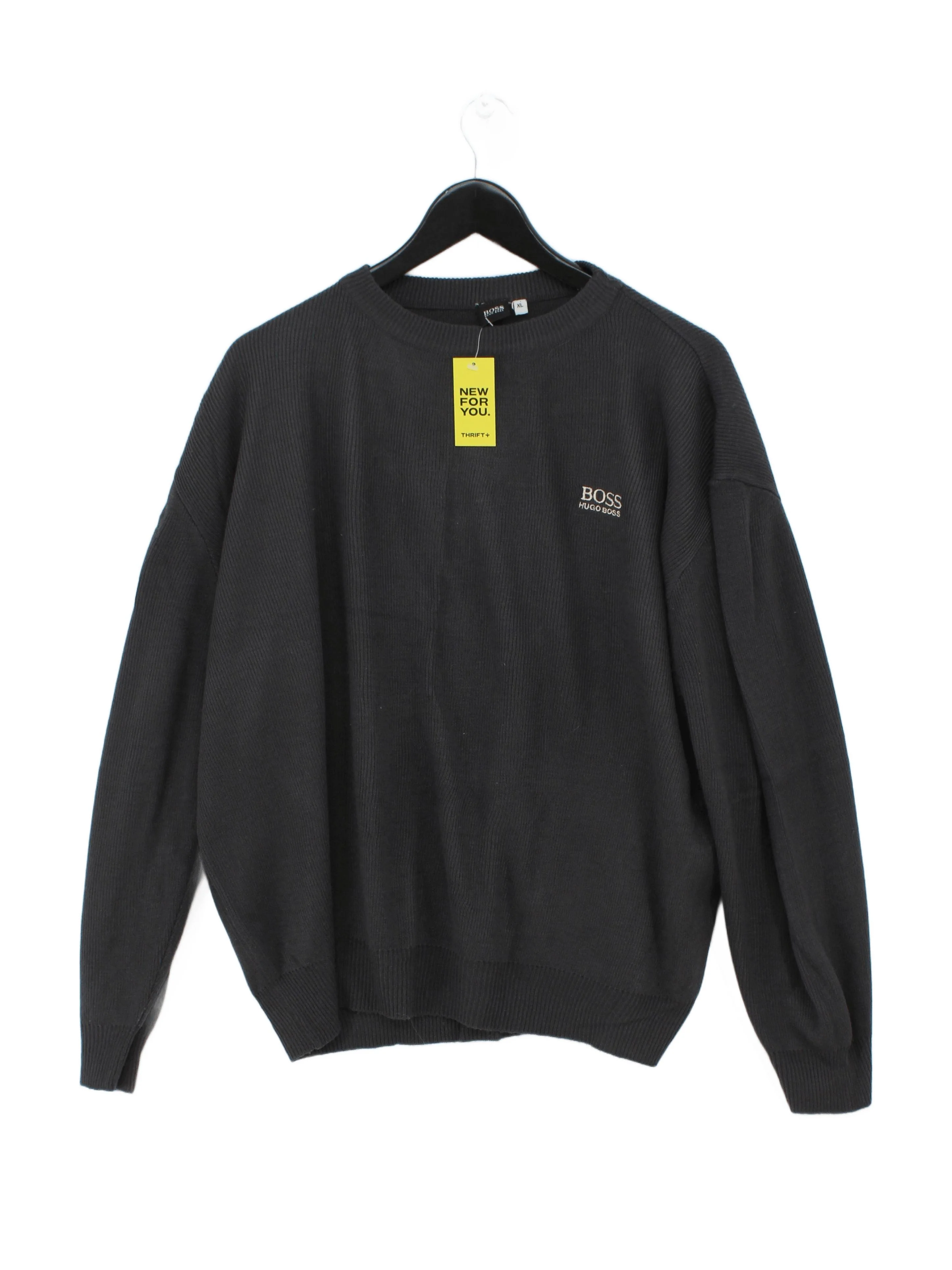 Hugo Boss Men's Jumper XL Grey 100% Other Crew Neck Pullover