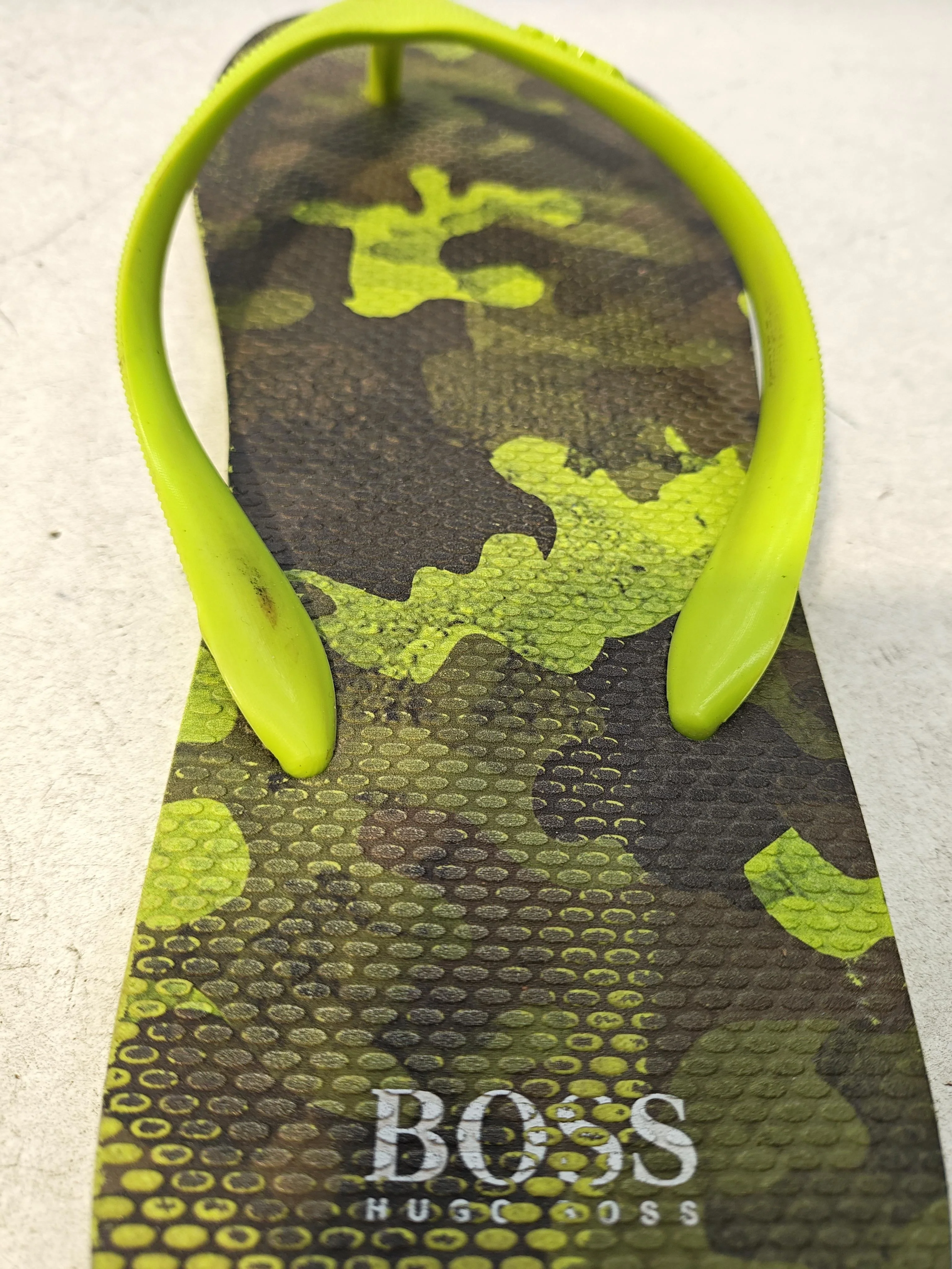 Hugo Boss Men's Sandals UK 11 Green Camo 100% Other Flip-Flop - Image 6