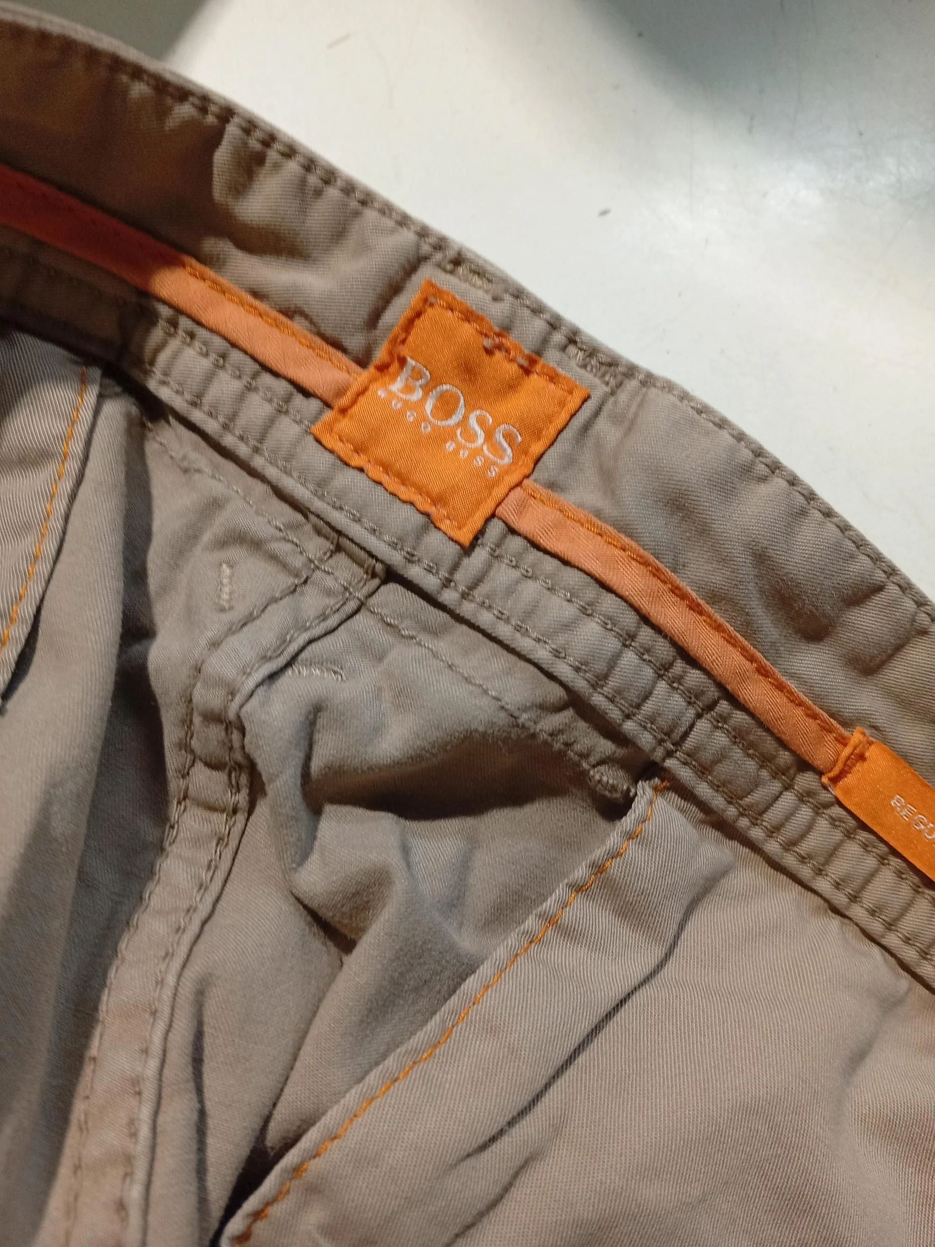 Hugo Boss Men's Trousers W 36 in Tan Cotton with Elastane Straight Chino - Image 6