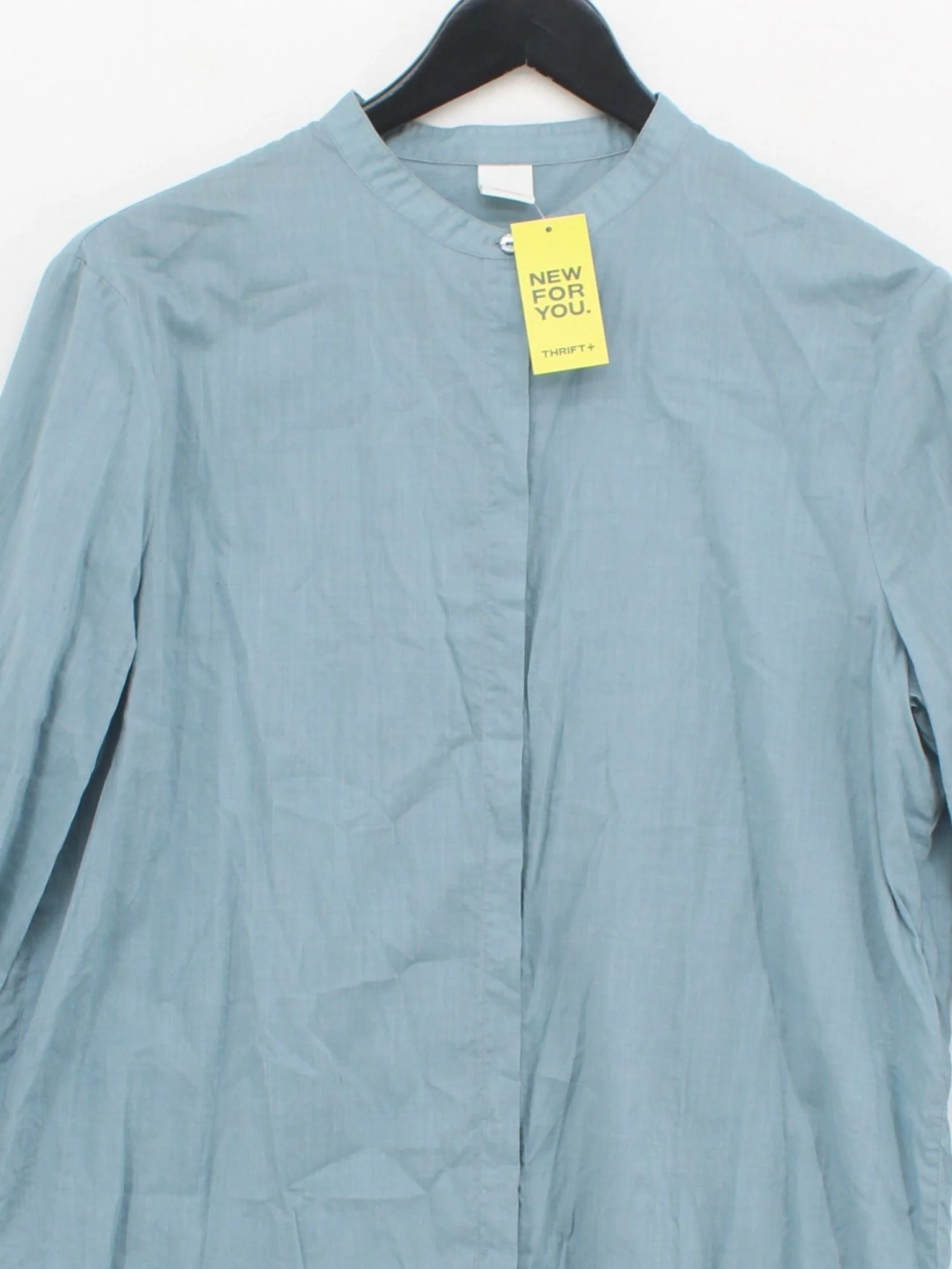 Hugo Boss Women's Shirt UK 10 Blue Cotton with Lyocell Modal Basic - Image 3