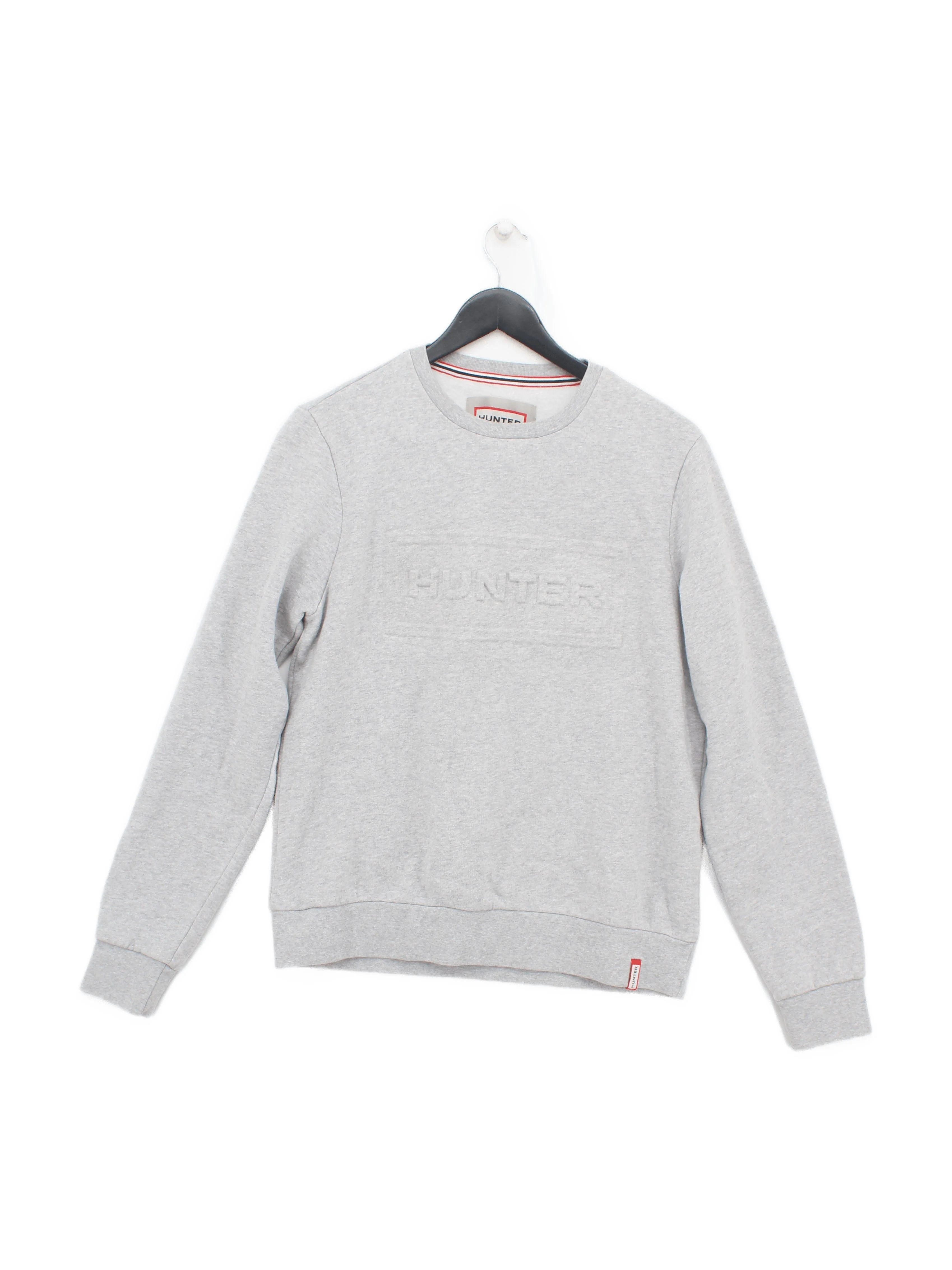Hunter Women's Hoodie S Grey Graphic Cotton with Polyester, Elastane Pullover