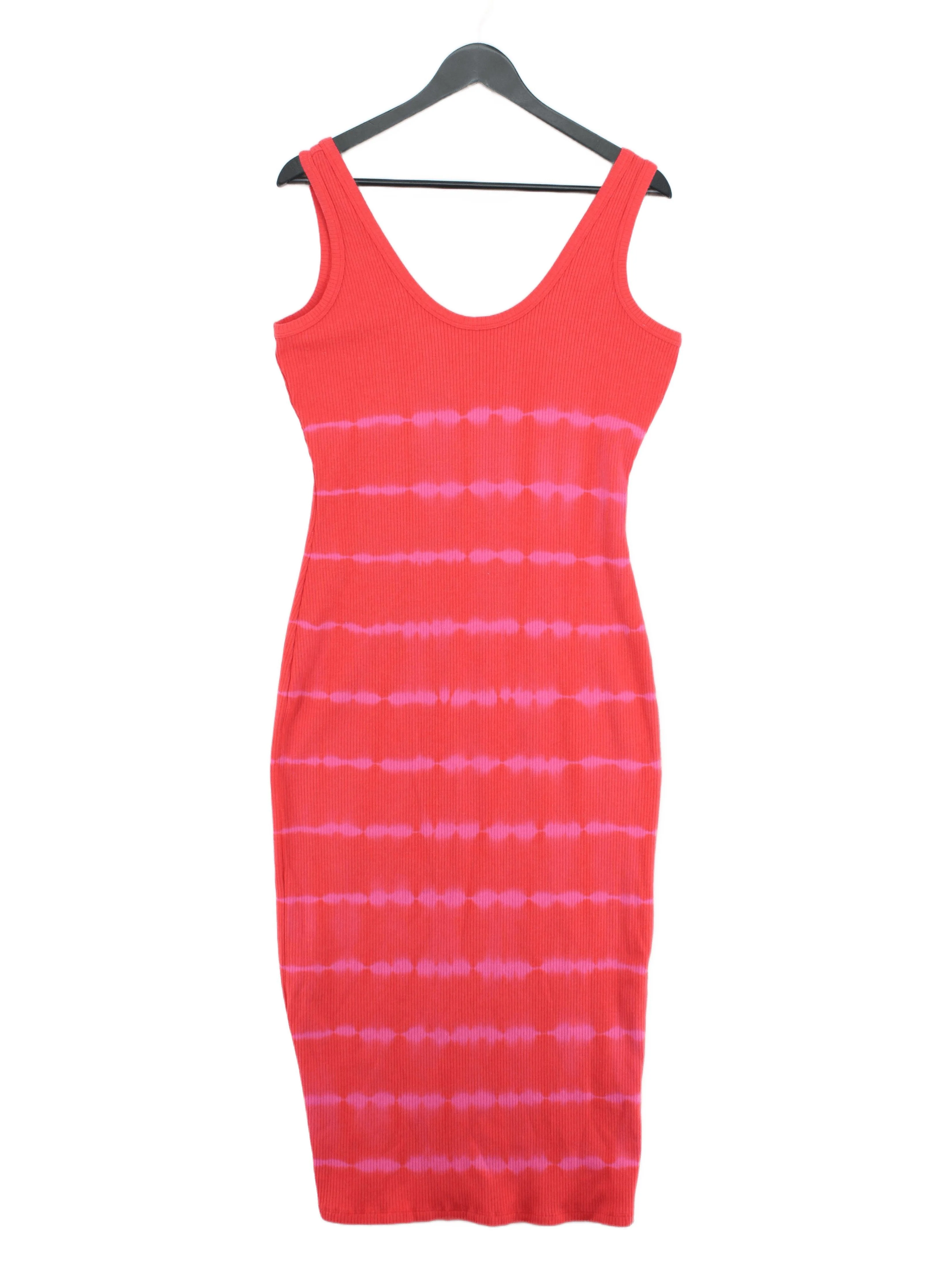 Hush Bodycon Midi Dress UK12 in Red