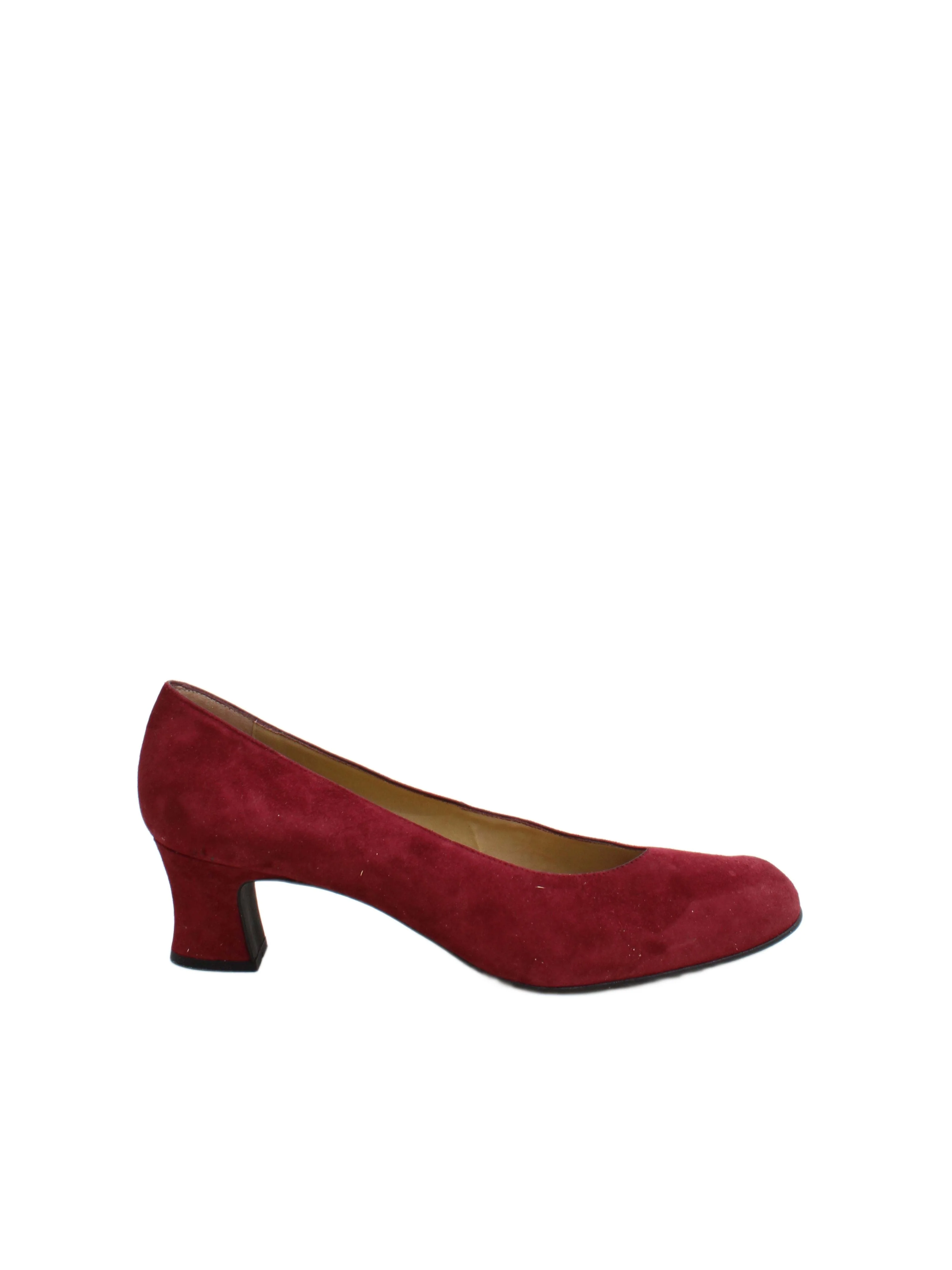 Hush Puppies Women's Heels UK 7.5 Red Suede with Other Court