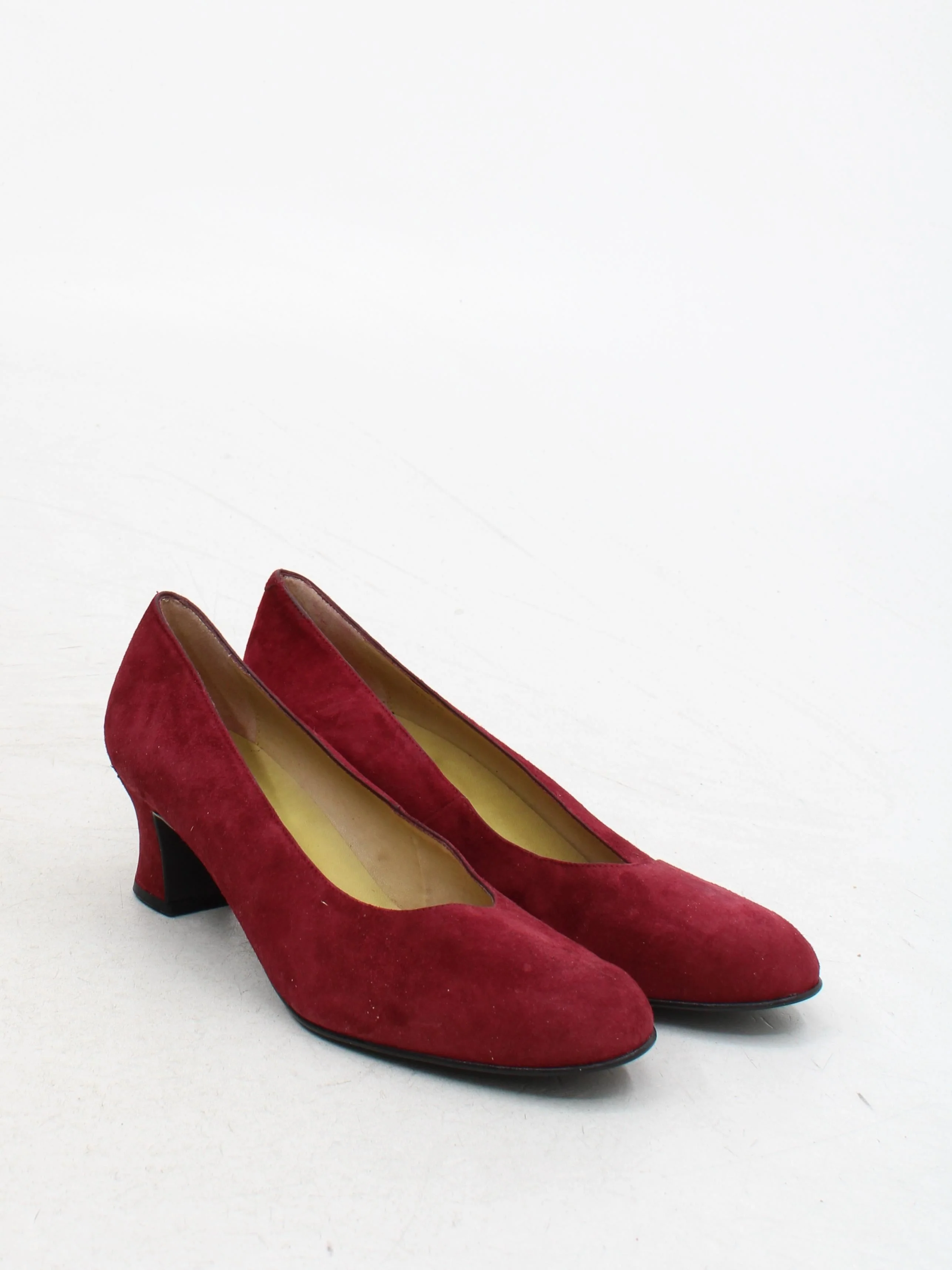 Hush Puppies Women's Heels UK 7.5 Red Suede with Other Court - Image 4