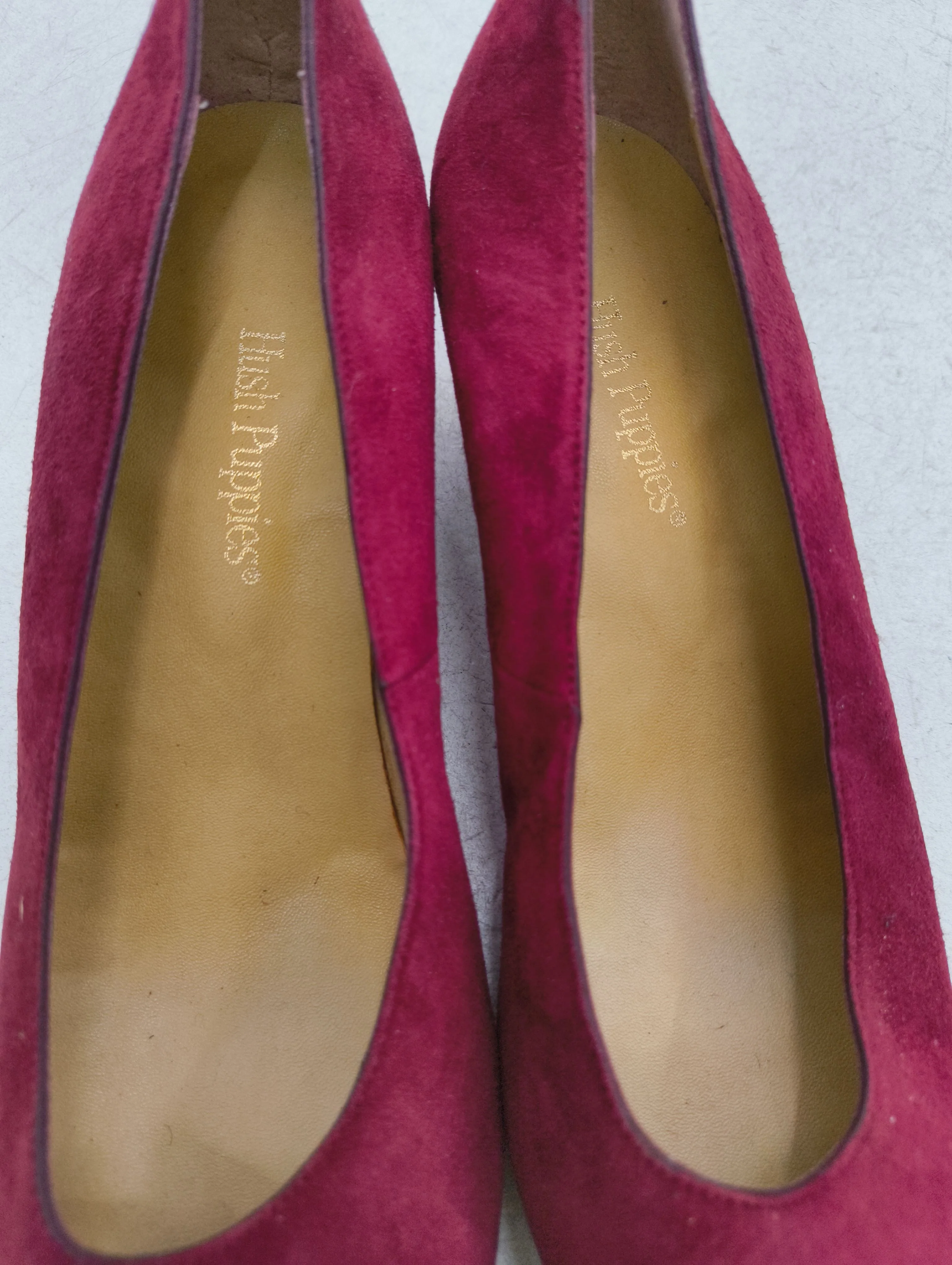 Hush Puppies Women's Heels UK 7.5 Red Suede with Other Court - Image 8