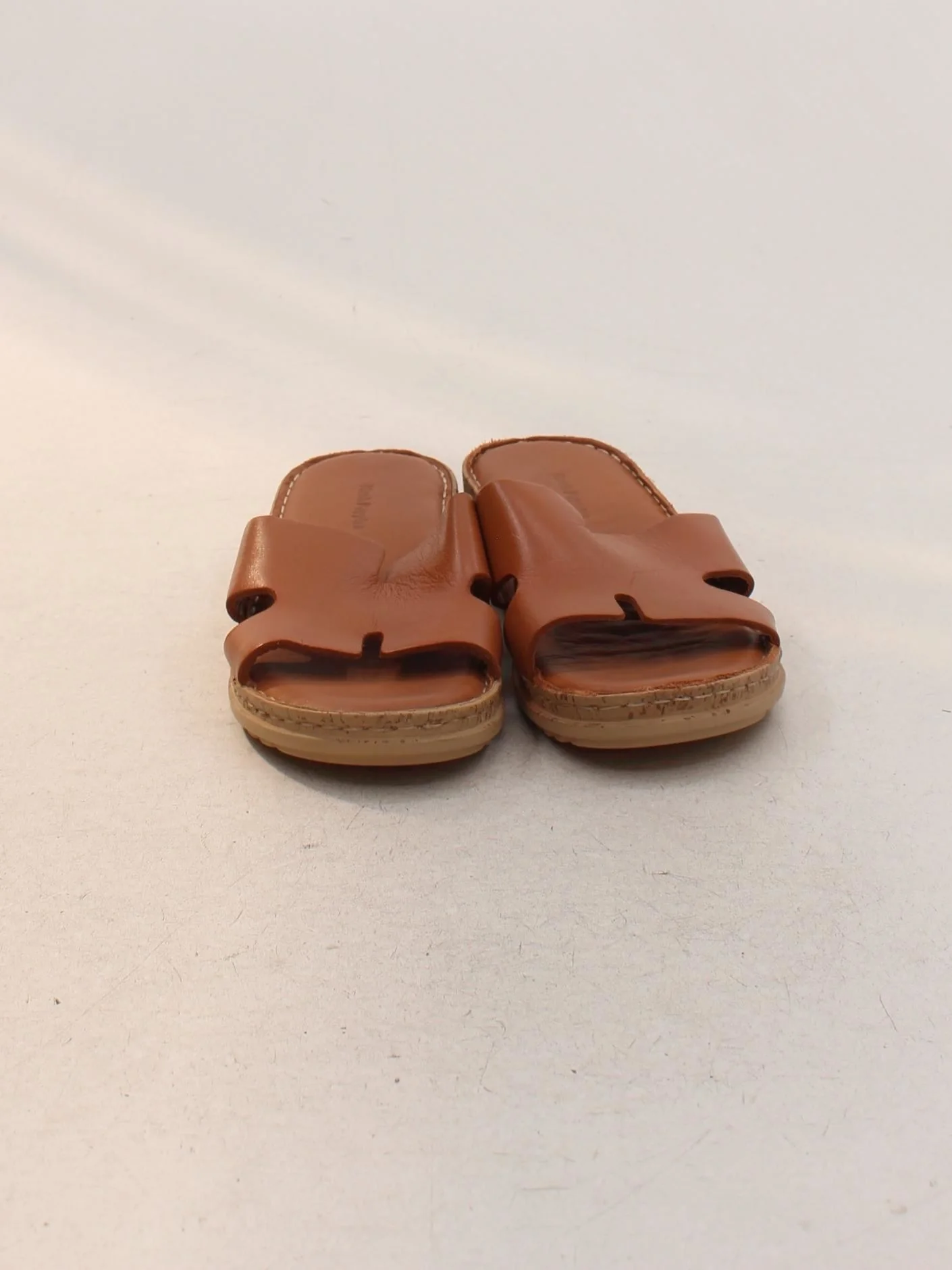 Hush Puppies Women's Sandals UK 4 Tan 100% Leather Slider - Image 2