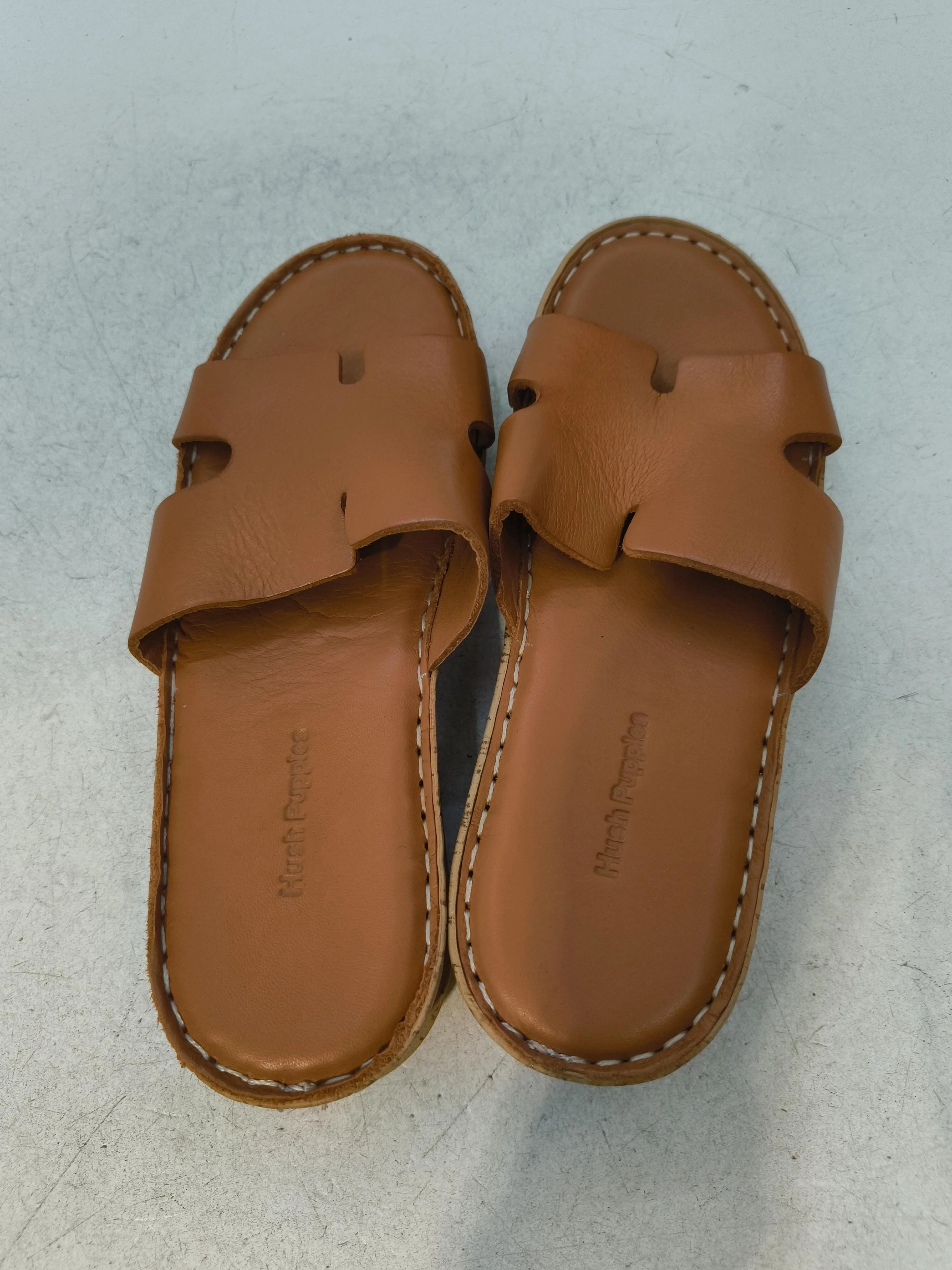 Hush Puppies Women's Sandals UK 4 Tan 100% Leather Slider - Image 6
