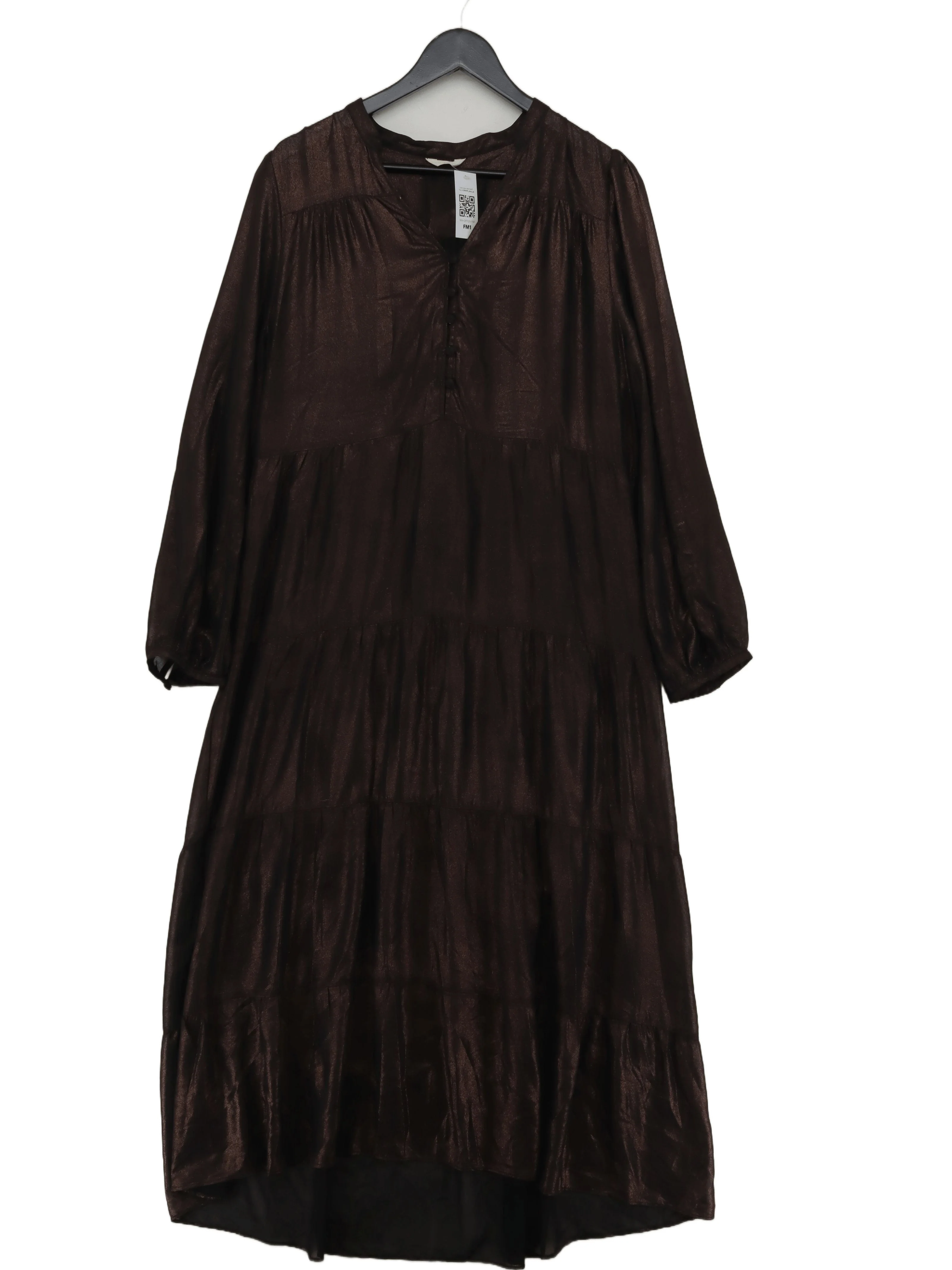 Hush Shirt Maxi Dress UK16 in Brown