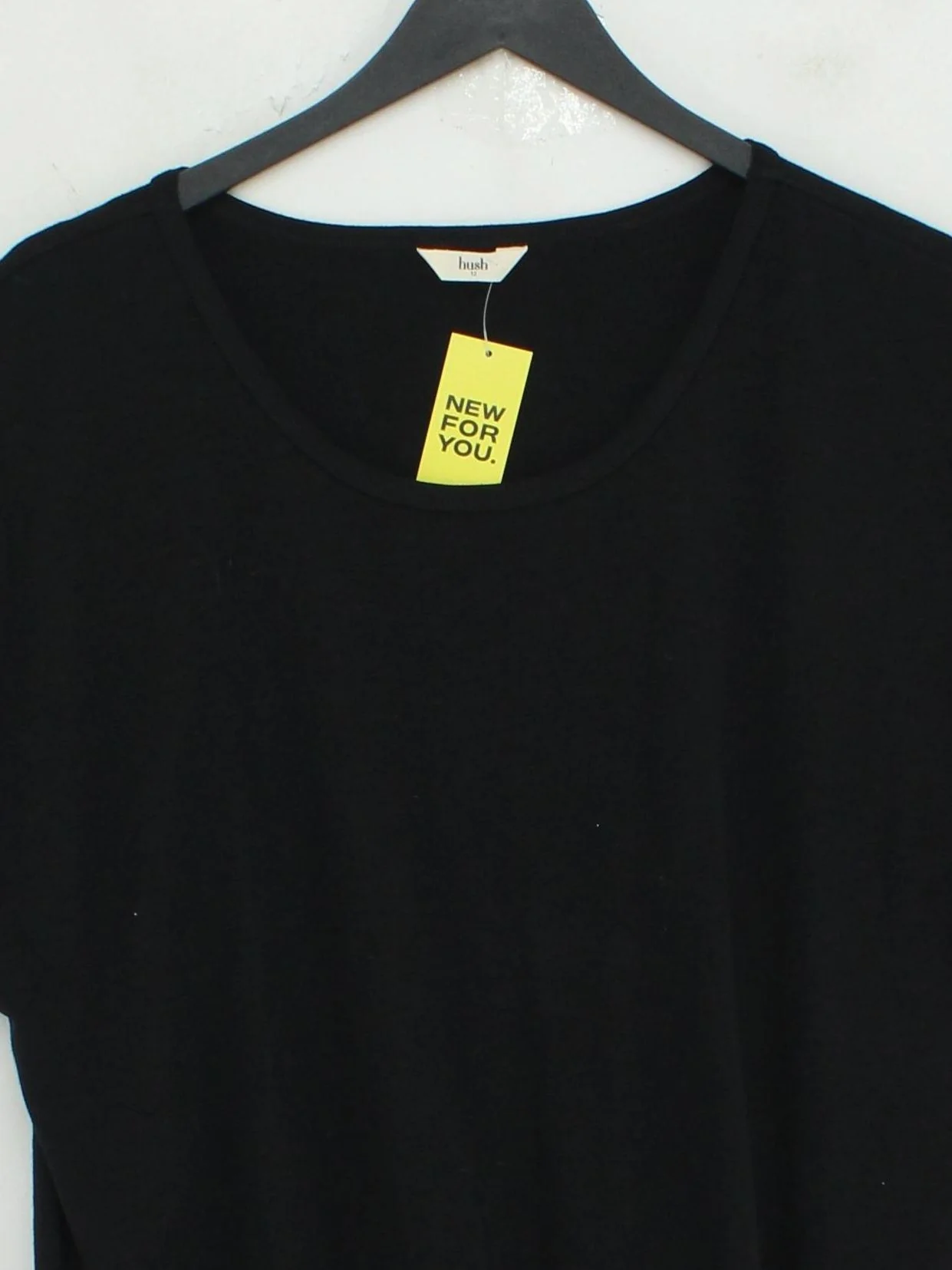 Hush T-Shirt Mini Dress UK12 in Black - Image 3
