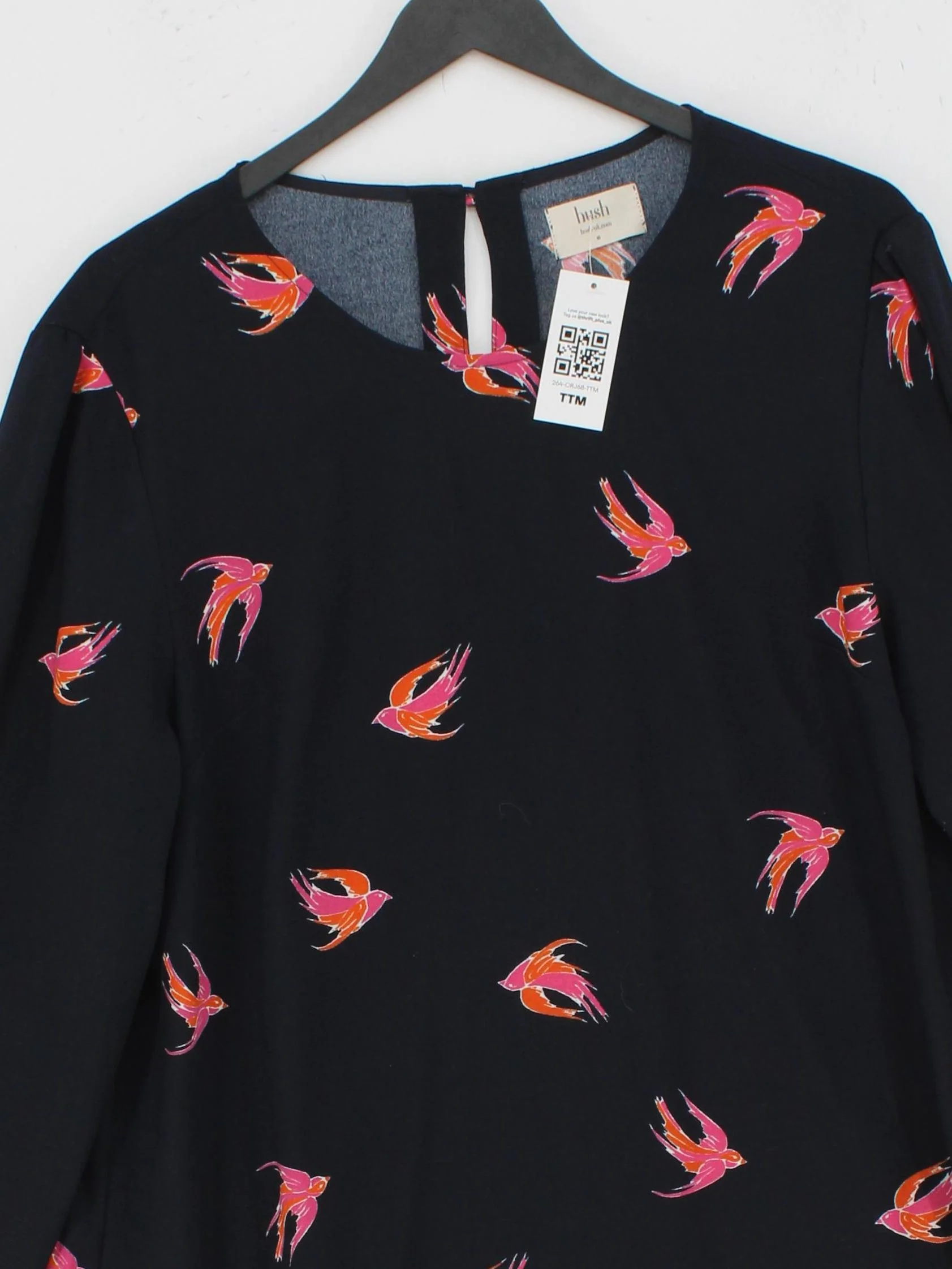 Hush T-Shirt Mini Dress UK16 in Black - Image 3