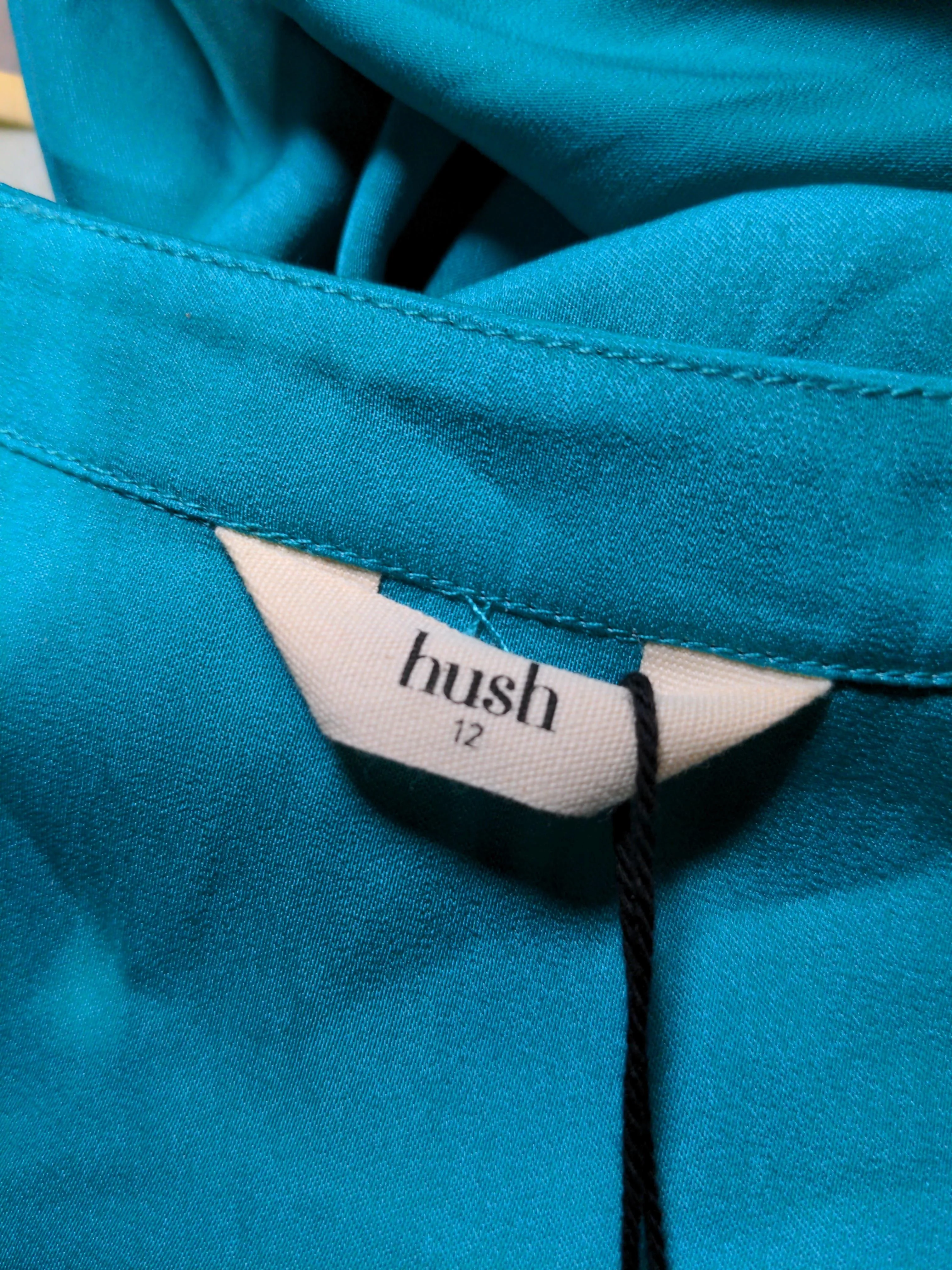 Hush Women's Blouse UK 12 Blue 100% Polyester Sleeveless V-Neck Basic - Image 5