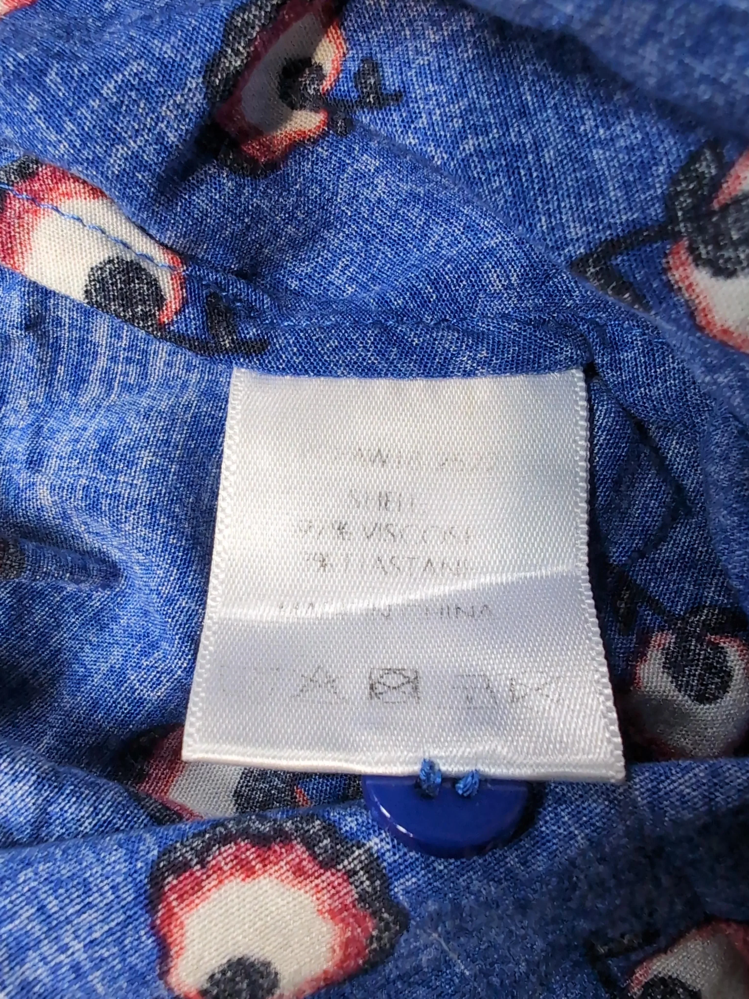 Hush Women's Blouse UK 12 Blue Viscose with Elastane Long Sleeve V-Neck Basic - Image 6
