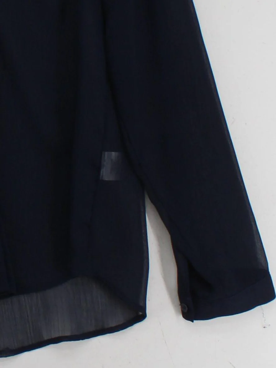 Hush Women's Blouse UK 16 Blue 100% Polyester Long Sleeve Collared Basic - Image 4