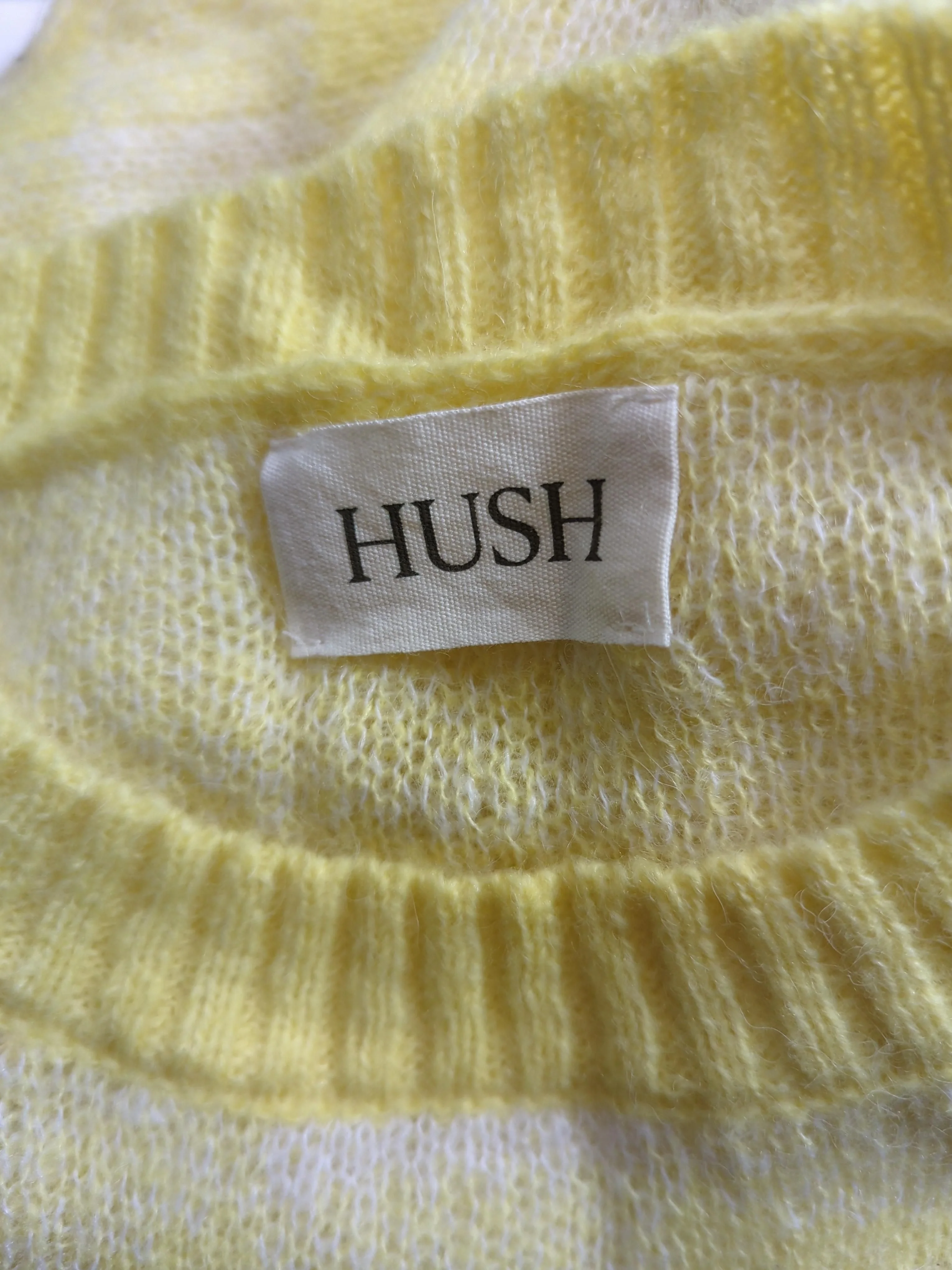 Hush Women's Jumper M Yellow Polyamide with Wool, Angora Pullover - Image 5