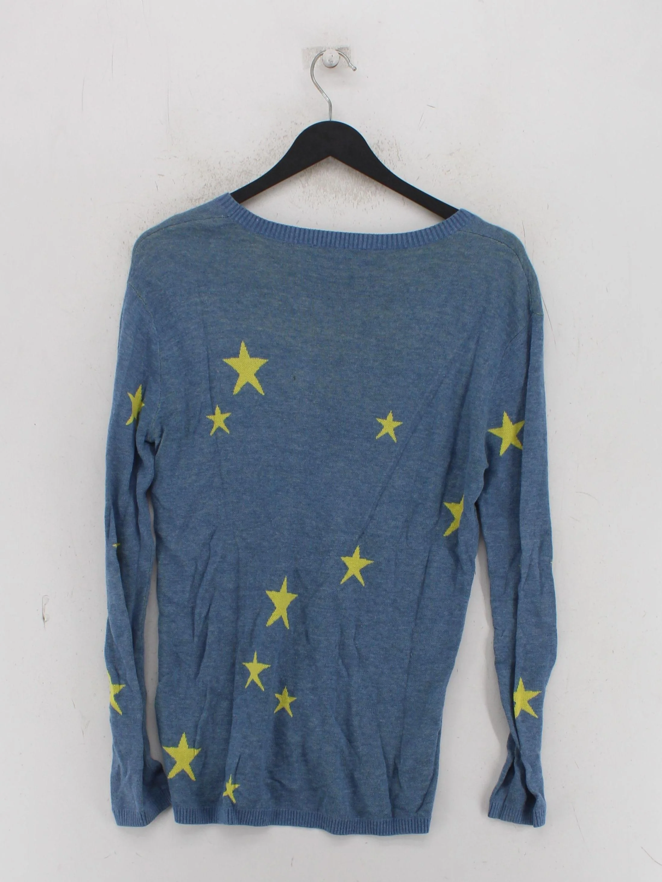 Hush Women's Jumper S Blue Graphic Viscose with Cotton Round Neck Pullover - Image 2