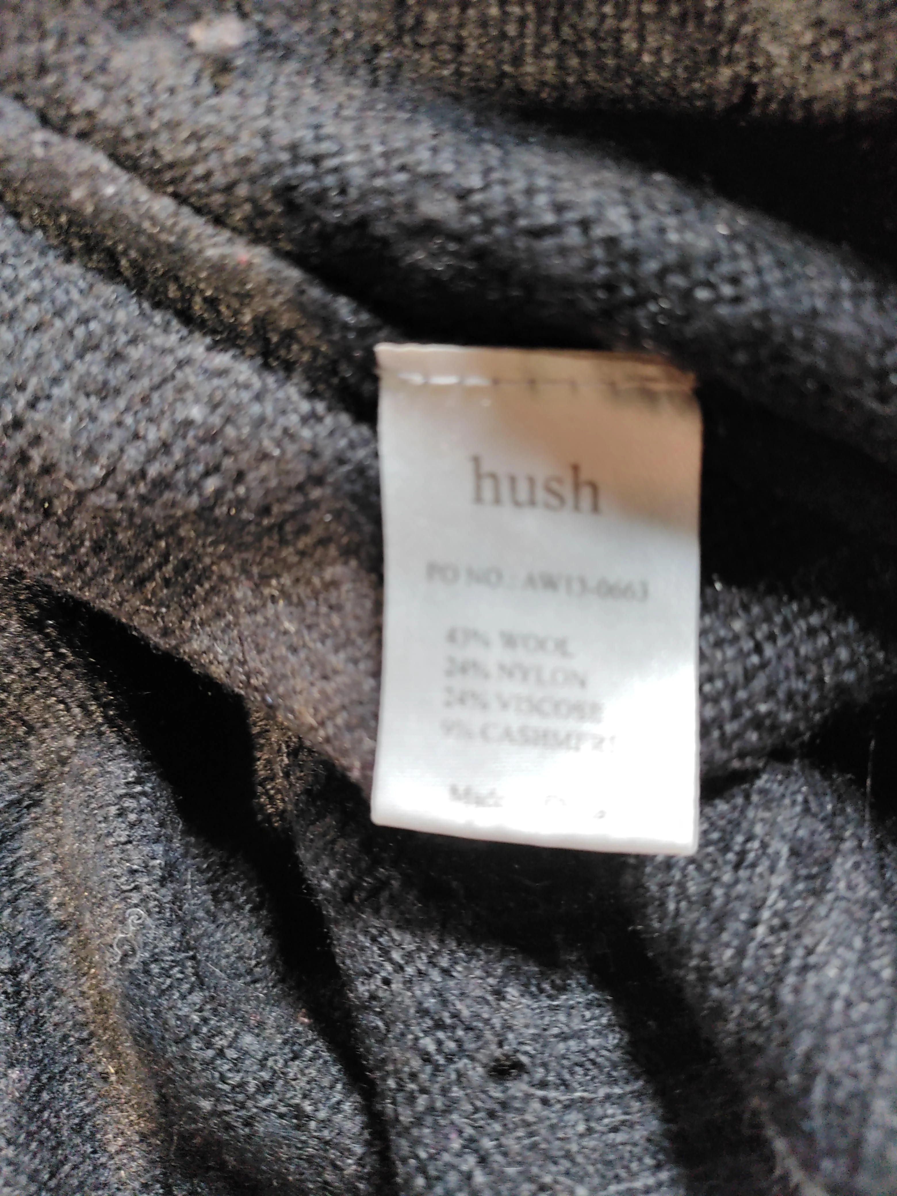 Hush Women's Jumper S Grey Wool with Nylon, Viscose, Cashmere Roll Neck Pullover - Image 7