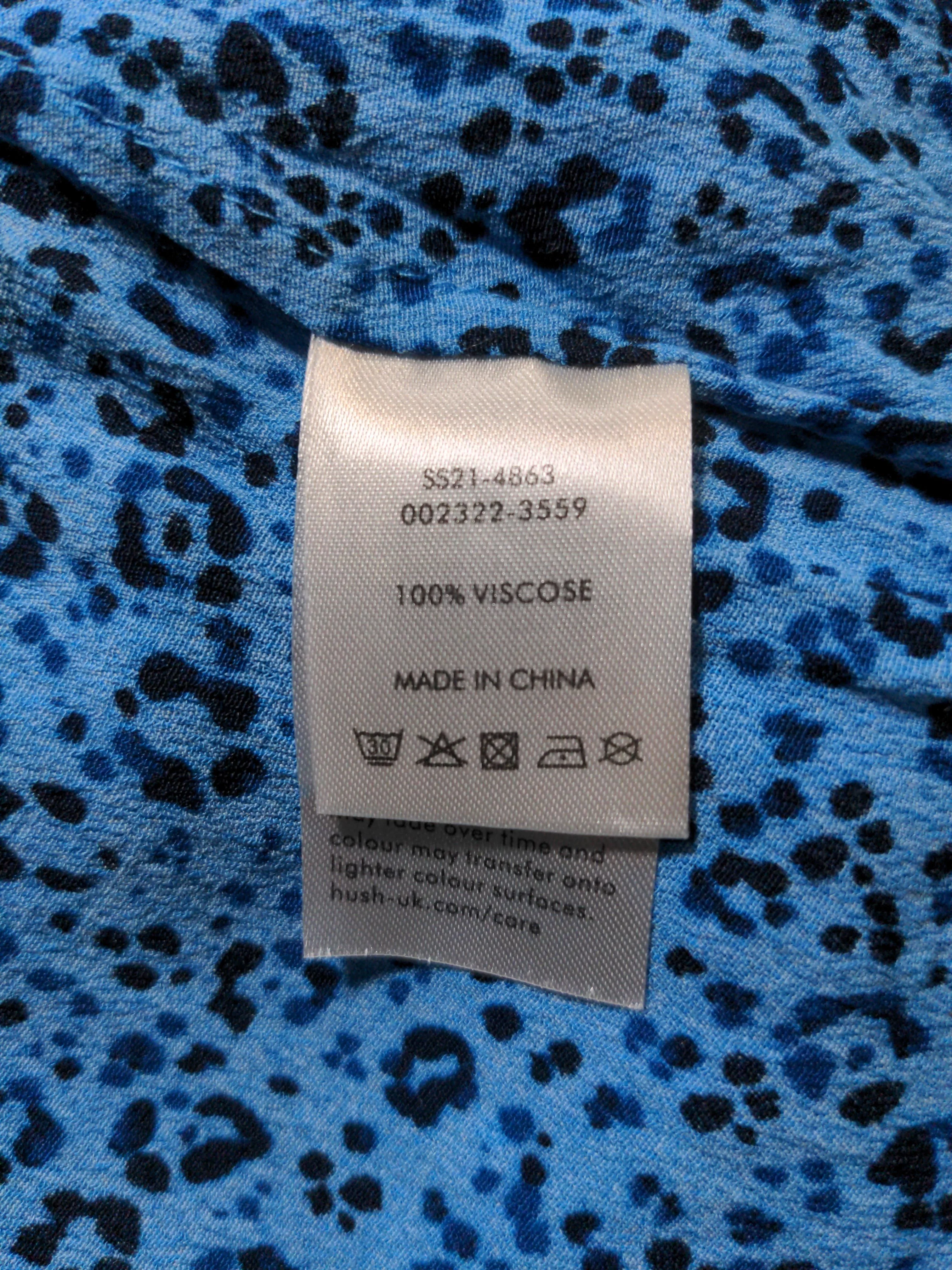 Hush Women's Maxi Skirt UK 16 Blue Animal Print 100% Viscose Long Maxi - Image 6