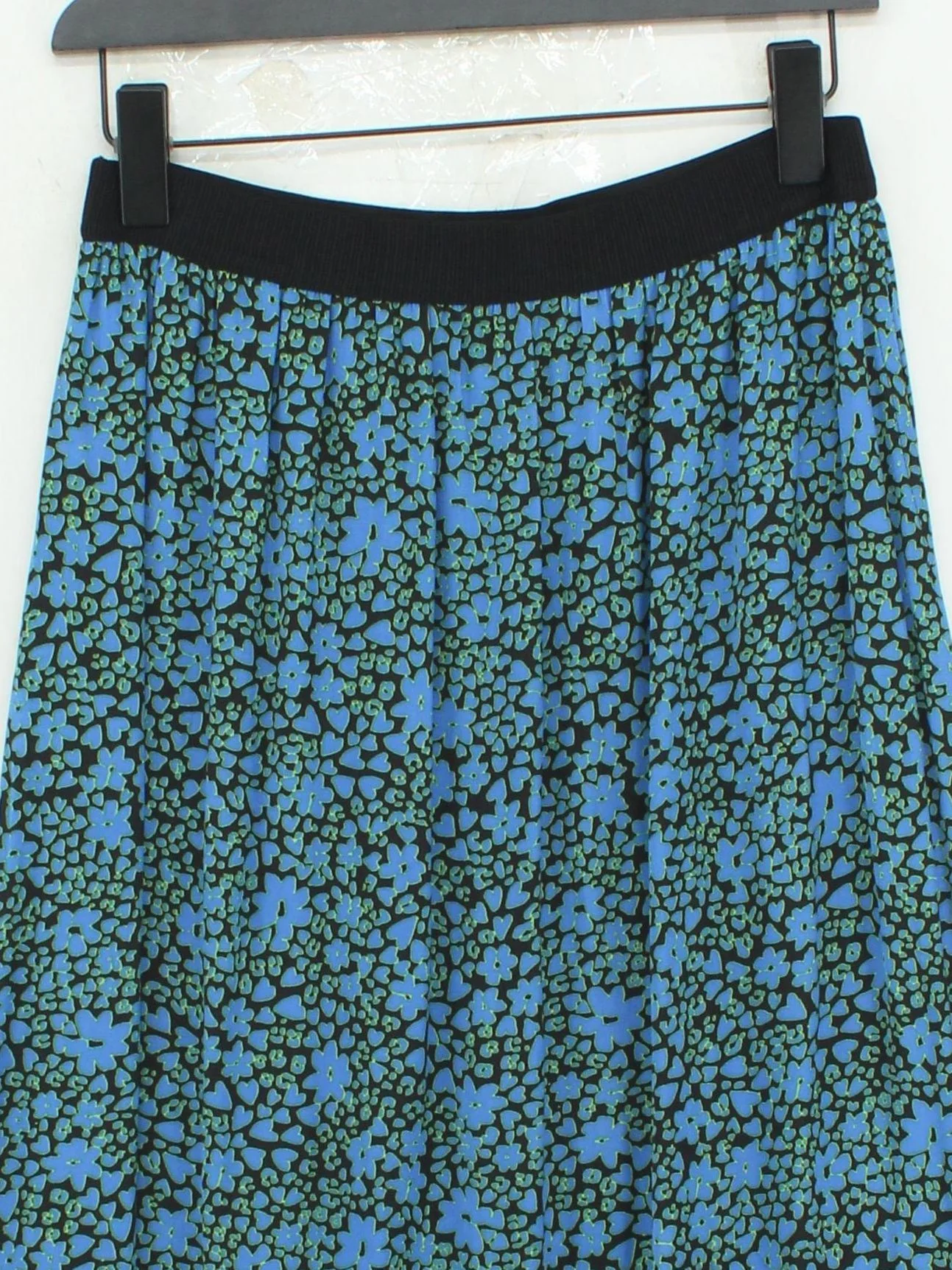 Hush Women's Midi Skirt UK 12 Blue Floral 100% Polyester Midi A-Line - Image 3