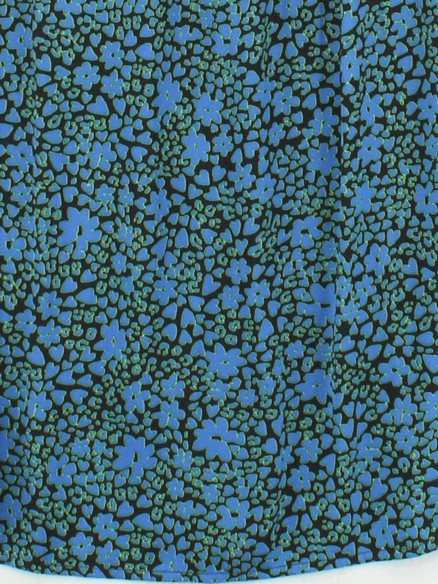Hush Women's Midi Skirt UK 12 Blue Floral 100% Polyester Midi A-Line - Image 4