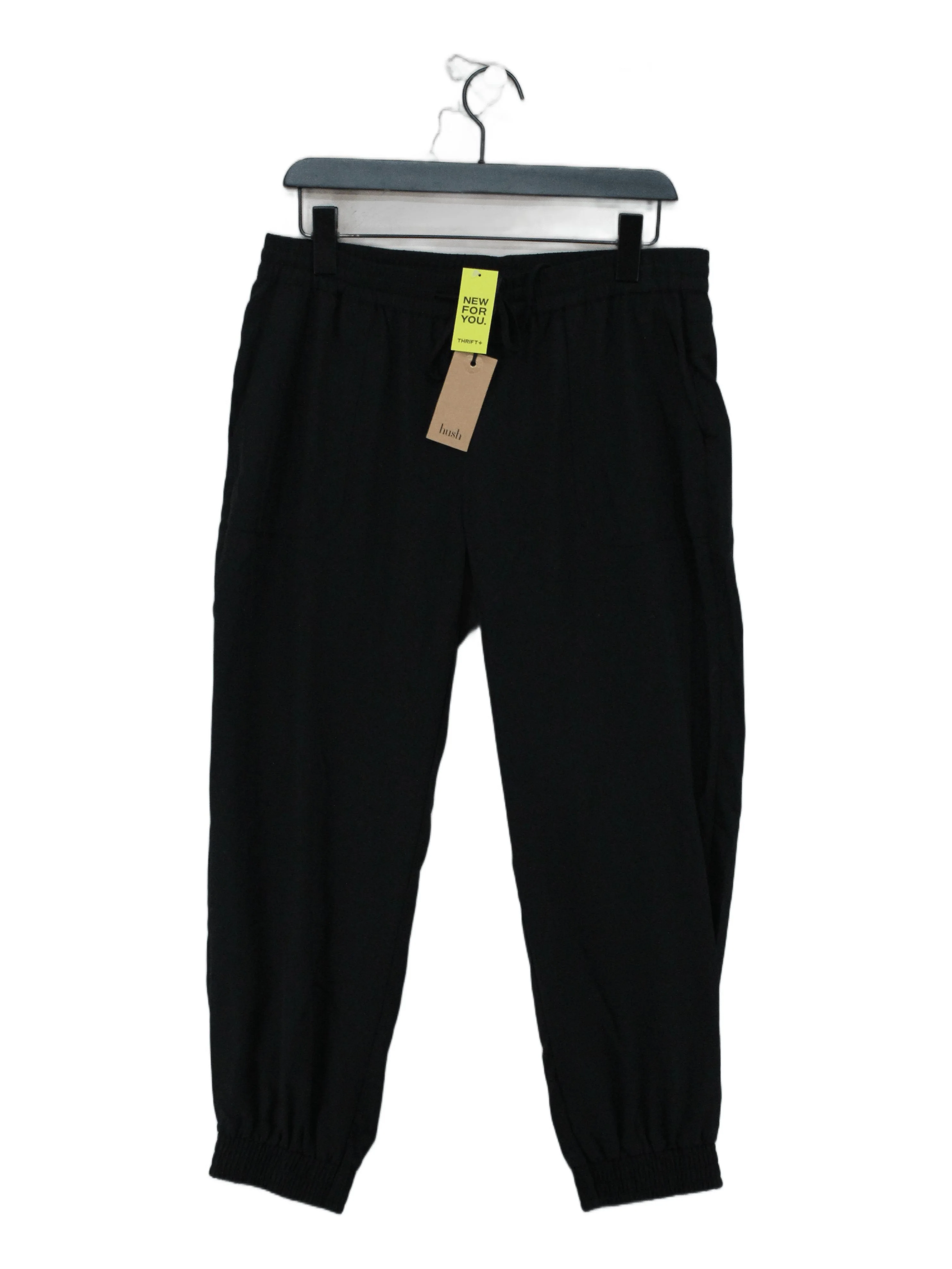 Hush Women's Sports Bottoms UK 10 Black 100% Lyocell Modal Tapered Sweatpants
